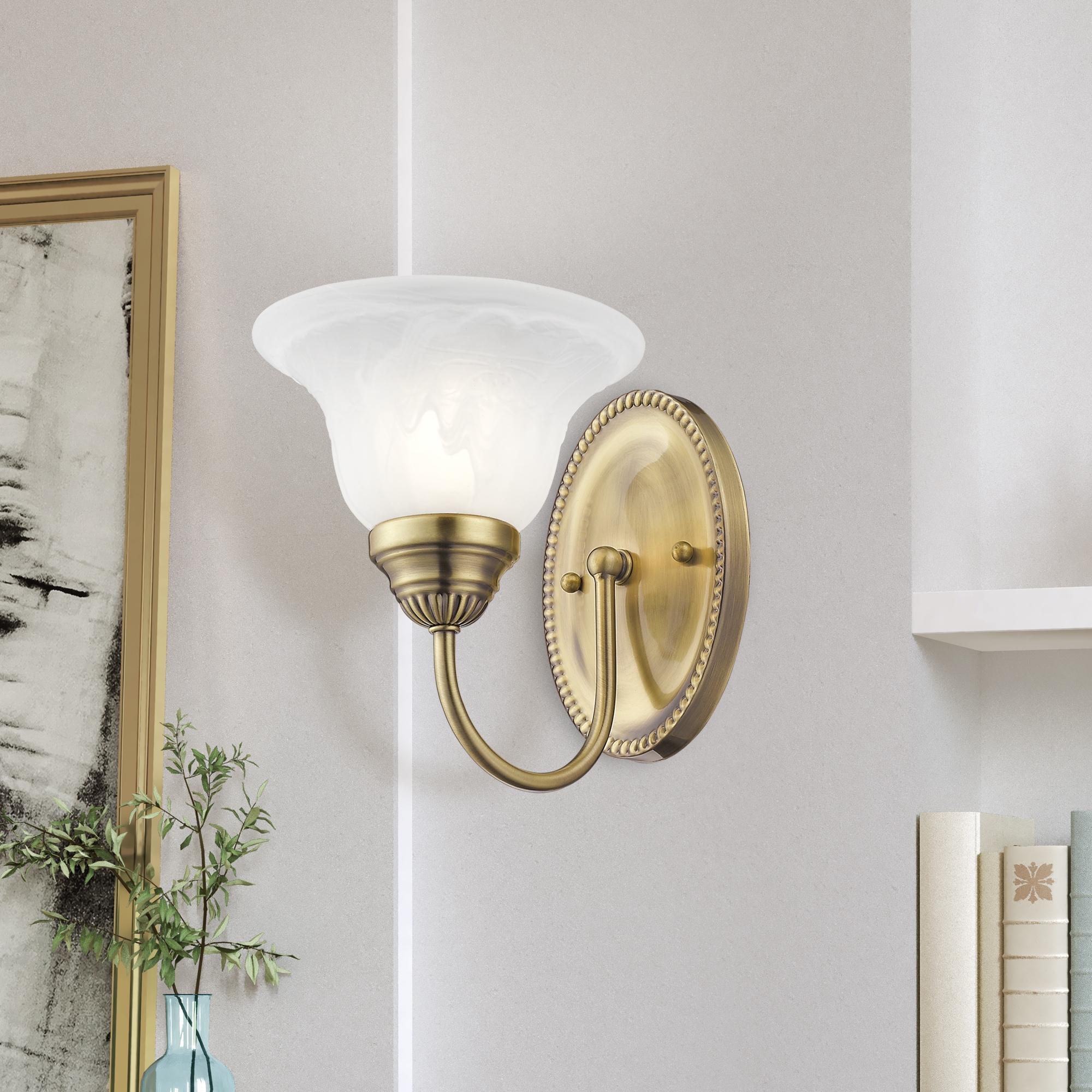 Livex Lighting Edgemont 1 - Light Vanity in  Antique Brass