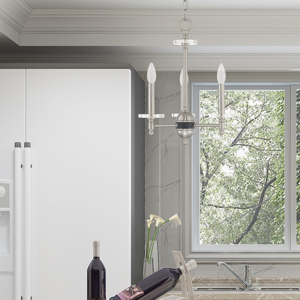Livex Lighting Bennington 3 - Light Chandelier in  Brushed Nickel