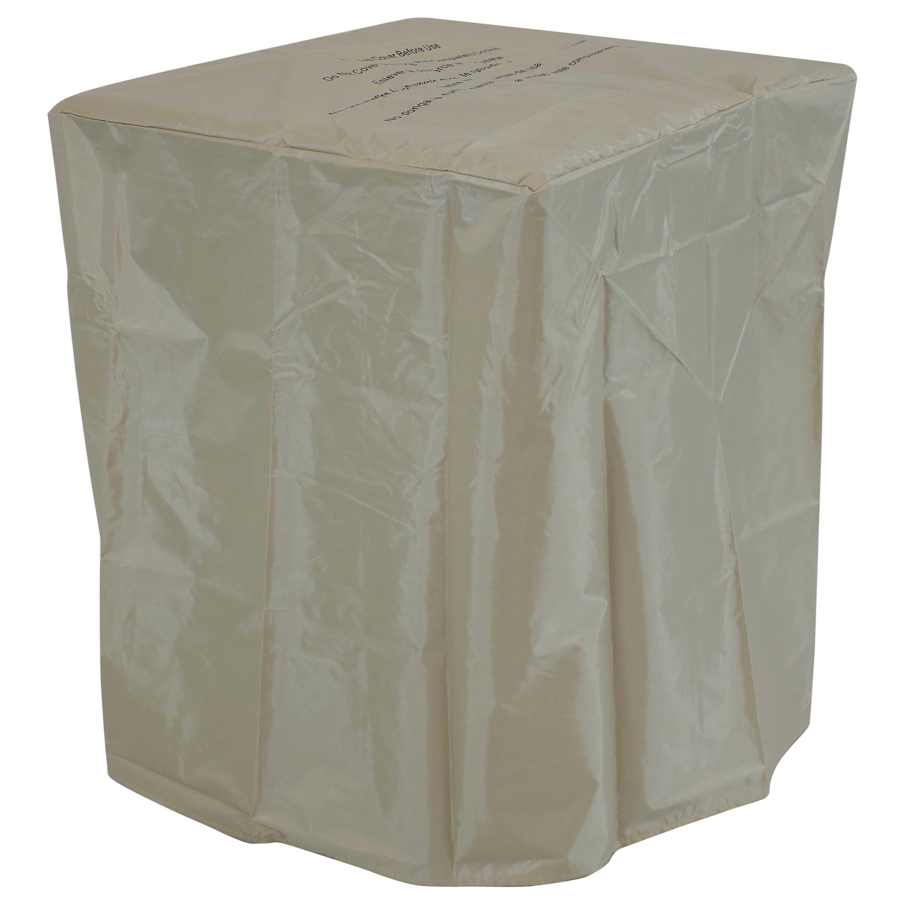 Sunnydaze Outdoor Smokeless Cast Stone Propane Gas Fire Pit Table with Weathered Wood Look - 24" Square x 25" H