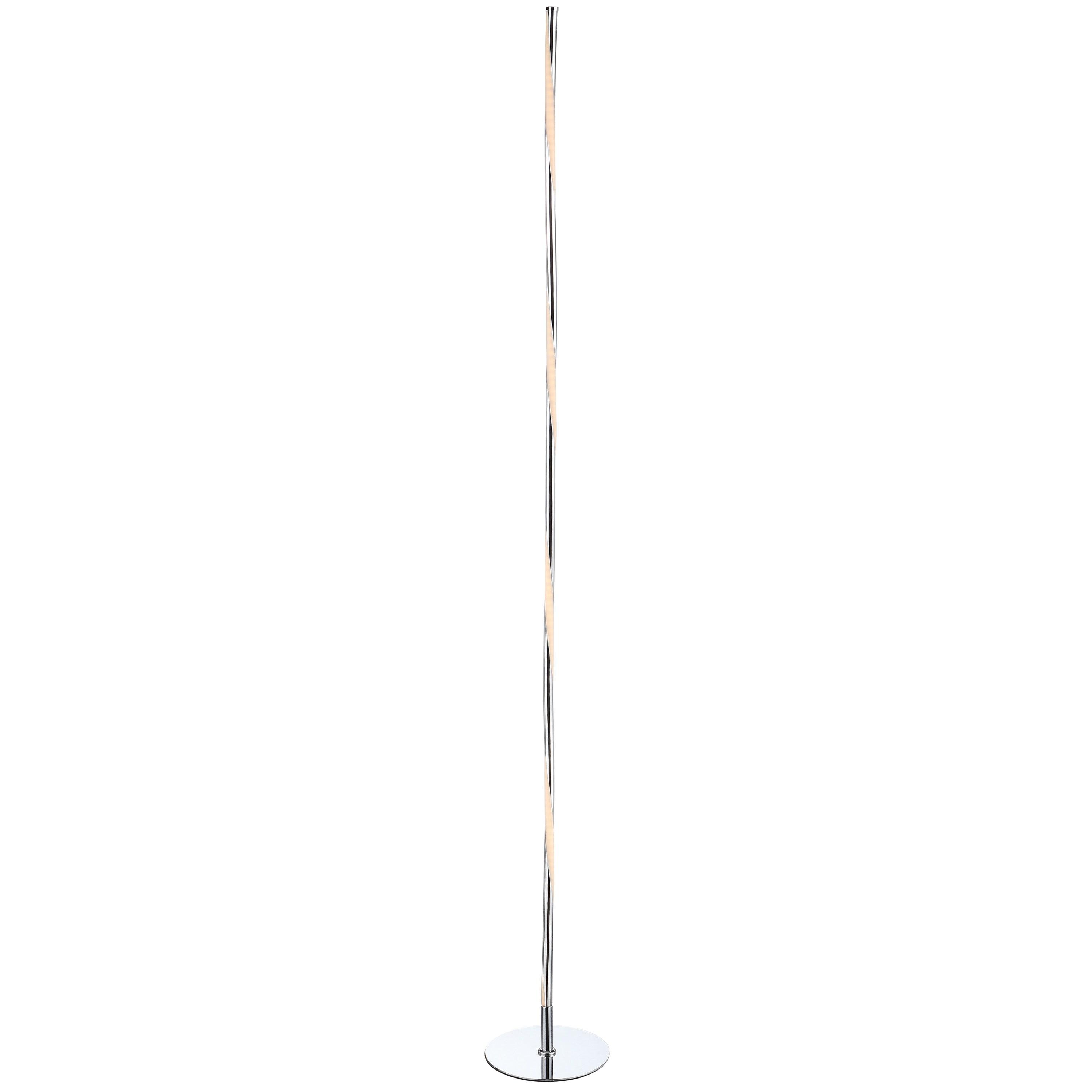 Tall Chrome LED Integrated Arc Floor Lamp