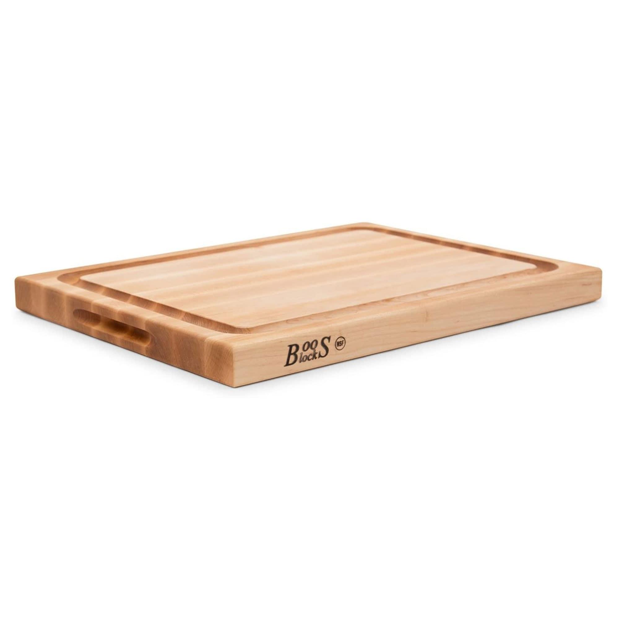 John Boos Chef's Edge Grain 1.5" Maple Cutting/Carving Board with Juice Groove