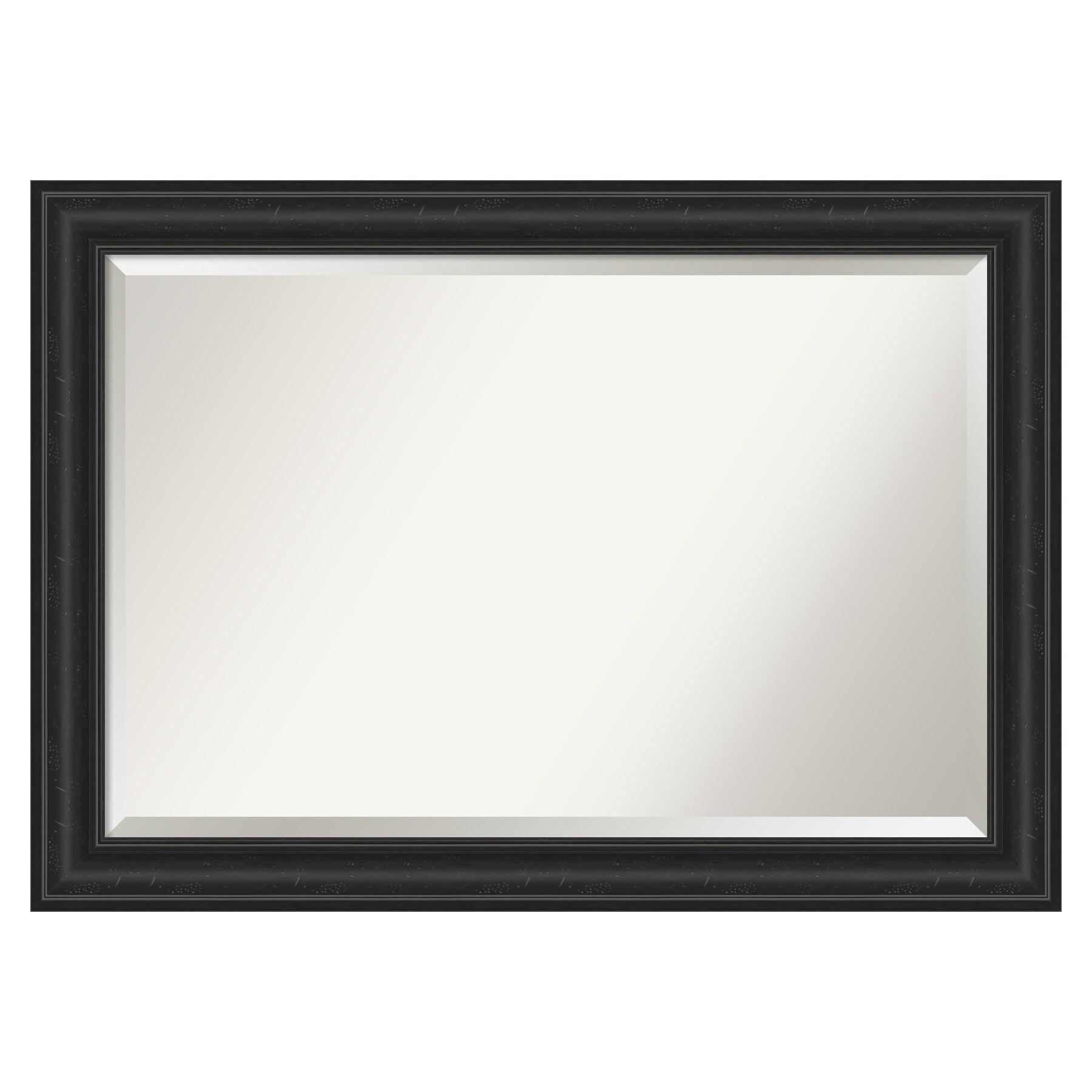 Amanti Art Shipwreck Black Framed Wall Mirror - 21.38 x 25.38 in