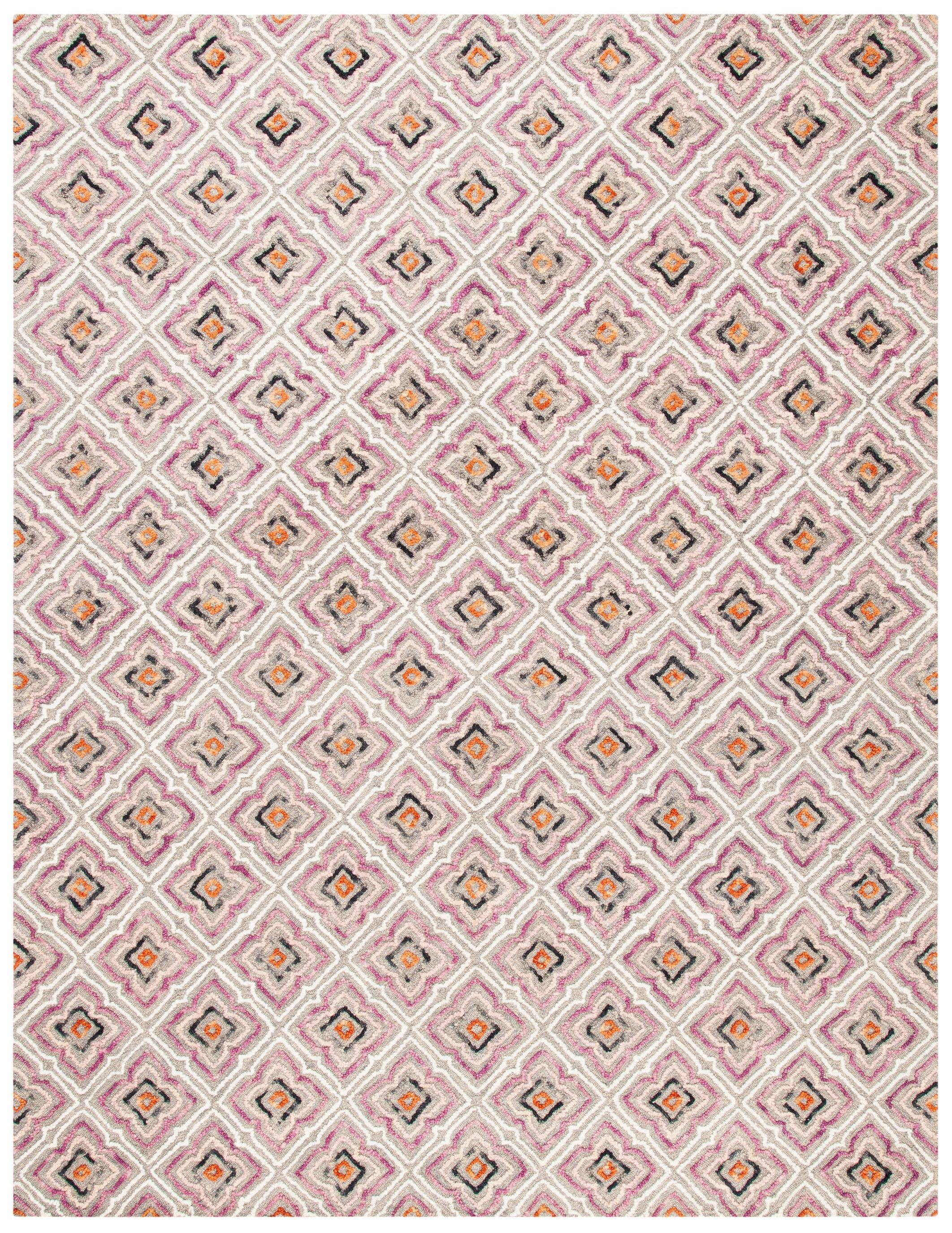 Trace TRC512 Hand Tufted Area Rug - Plum/Grey - 8'x10' - Safavieh.