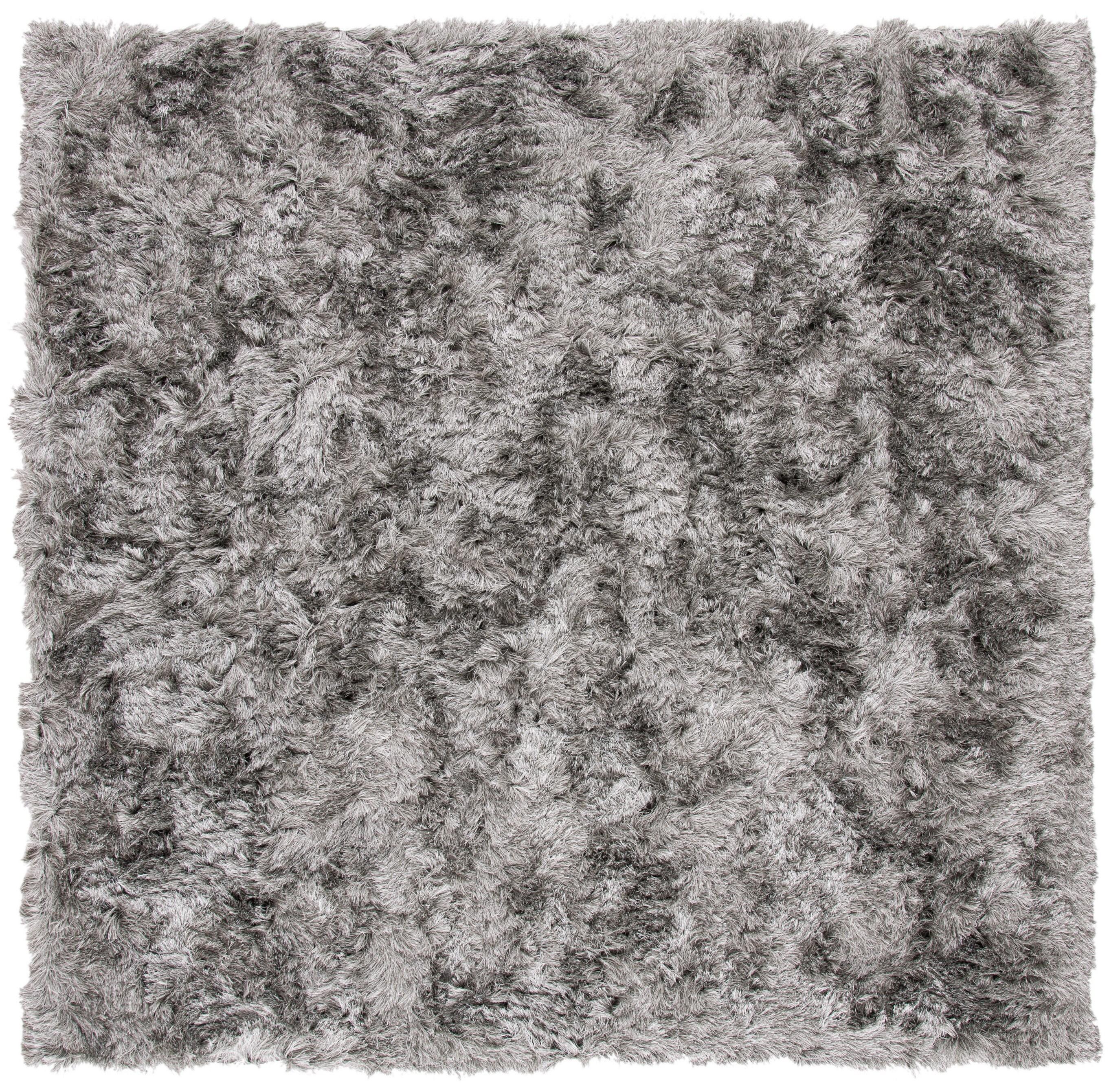 Shag SG511 Hand Tufted Area Rug - Silver - 5'x5' - Safavieh.