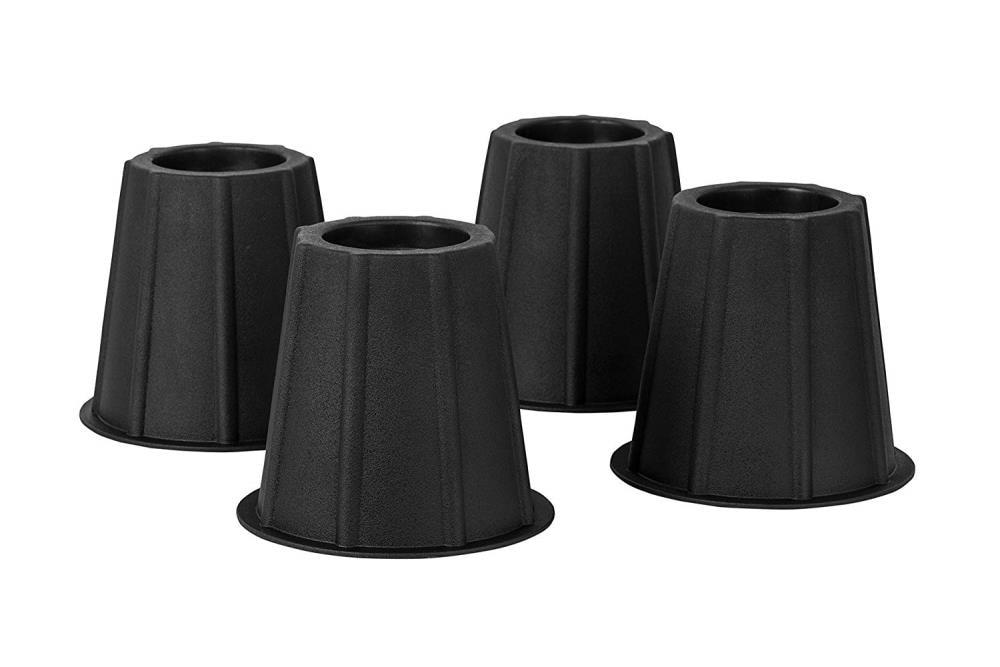 4 Pack Round Bed and Furniture Risers in Black - Homeitusa
