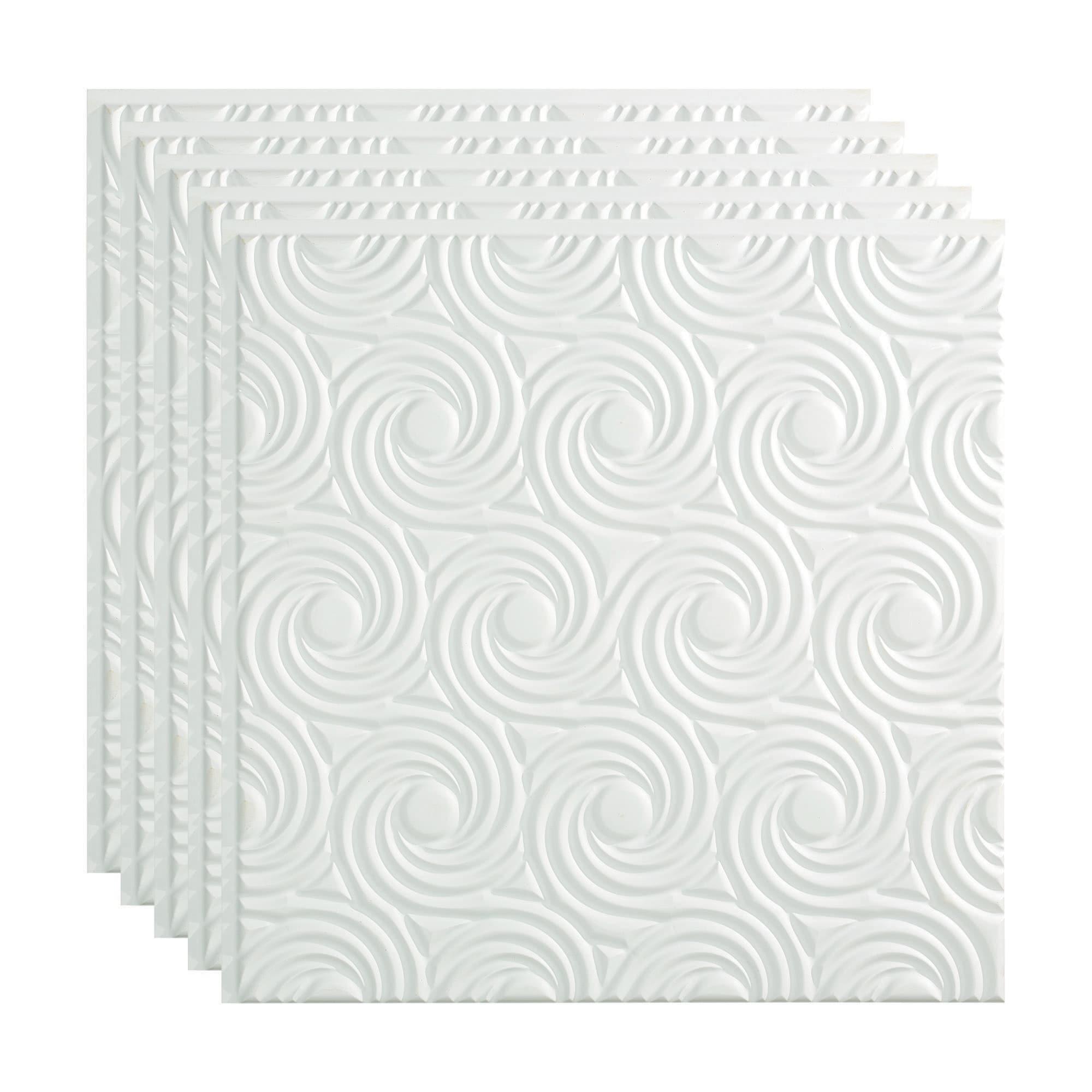 23'' L x 23'' W Textured Vinyl Glue Up Ceiling Tile