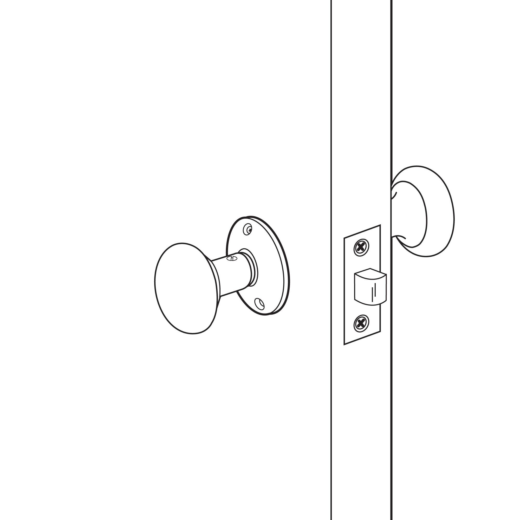 Solid Brass Vintage Door Knob Spindle Set, 2-1/4 In. Outside Diameter, Satin Nickel (Single Pack)