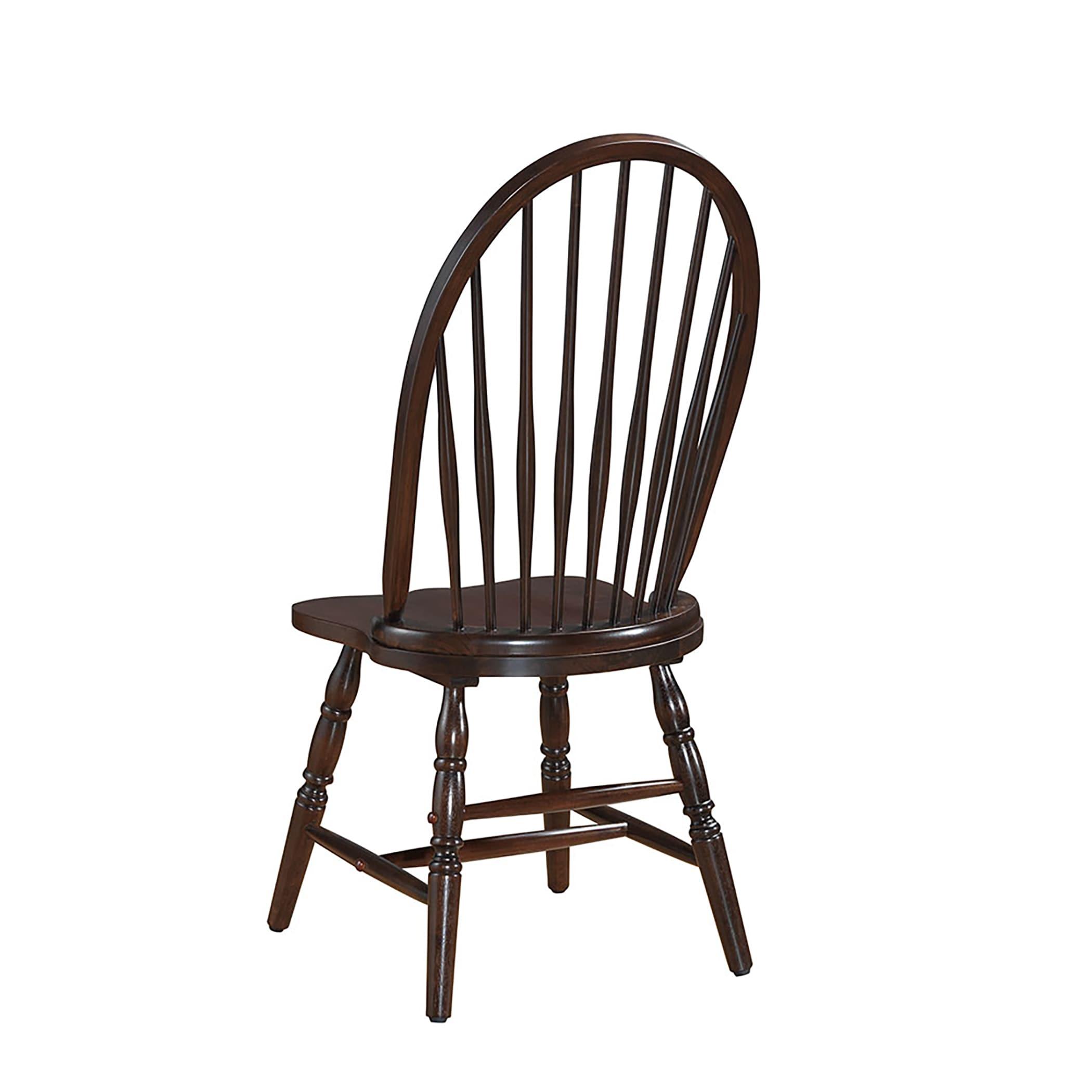 Carolina Living Garner Windsor Chair Espresso Brown: Solid Wood, Armless, 300 lbs Capacity
