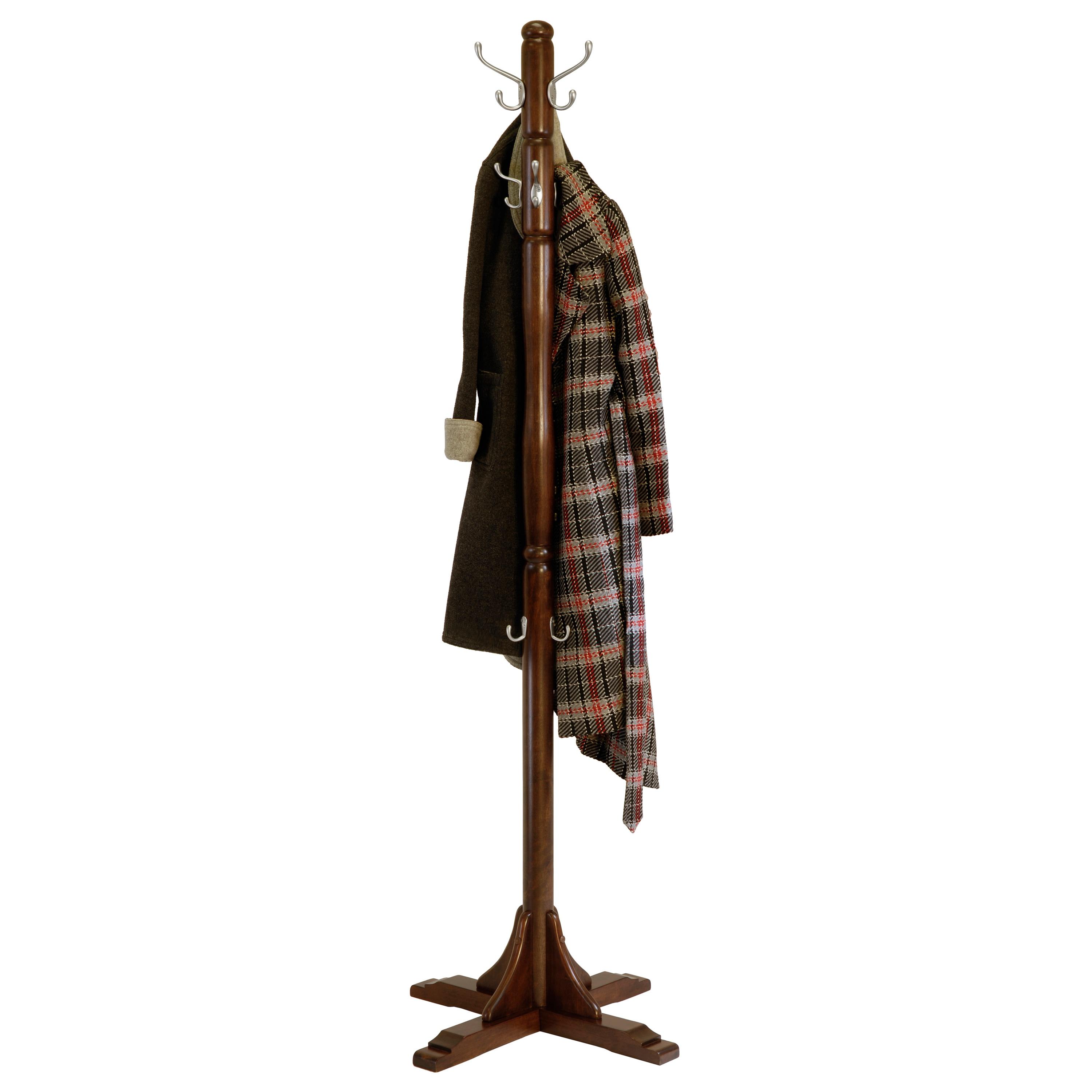 Jera Coat Tree - Cappuccino - Winsome: Solid Wood, Space-Saving Design, 9 Hooks, 72"H