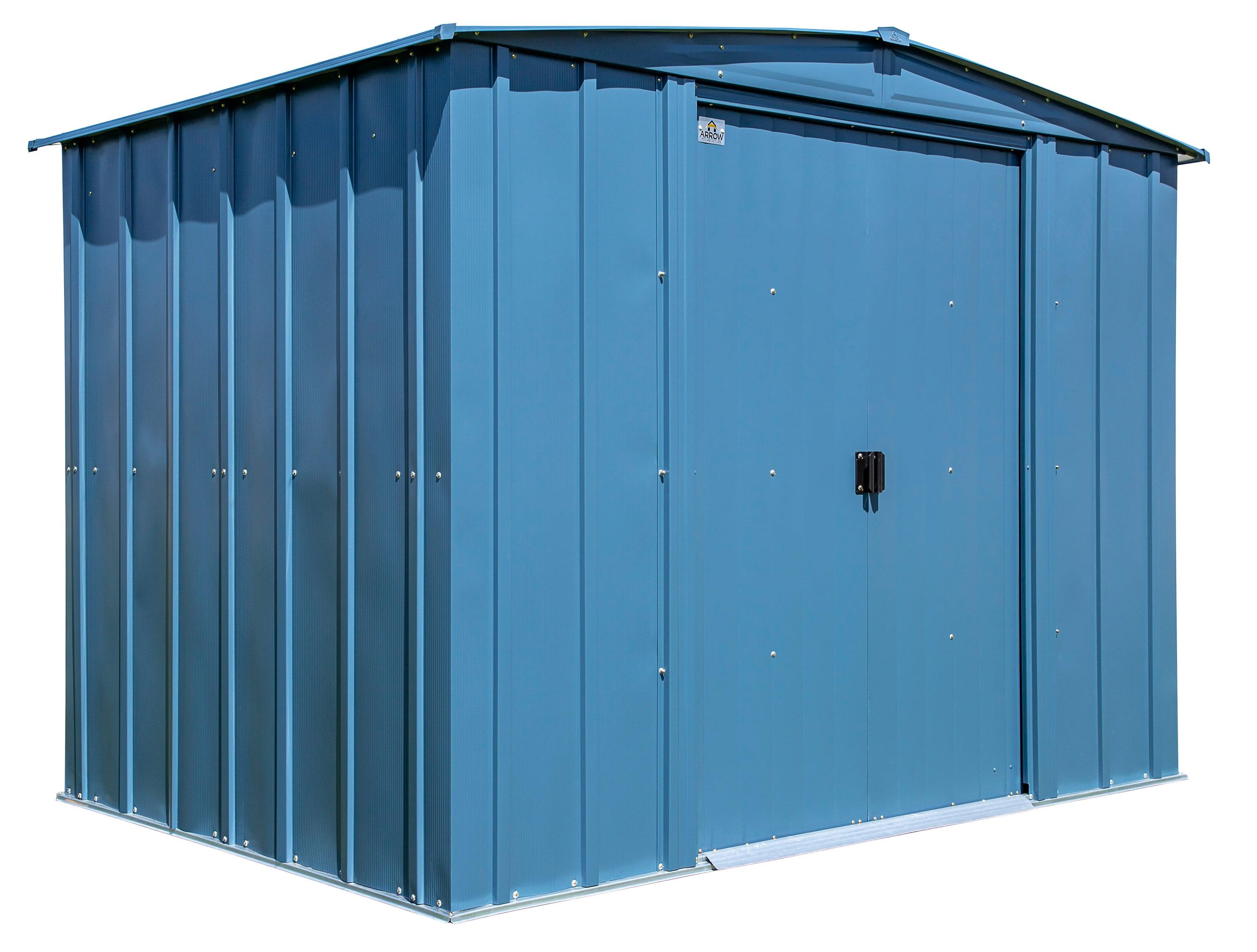 Arrow 8 ft. W x 6 ft. D Galvanized Steel Storage Shed