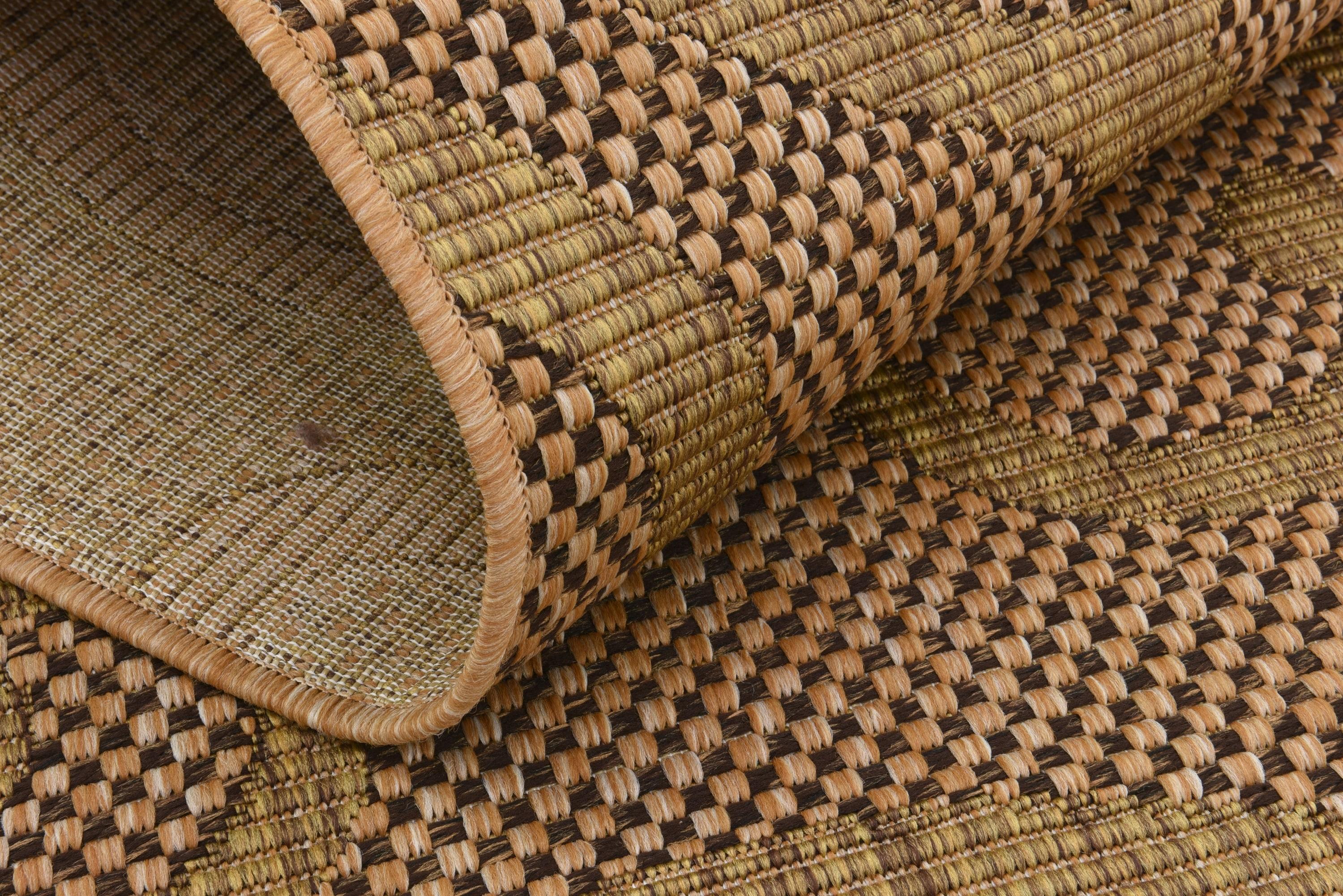 Unique Loom 5' 0 x 8' 0 Light Brown Outdoor Botanical Vine Area Rug