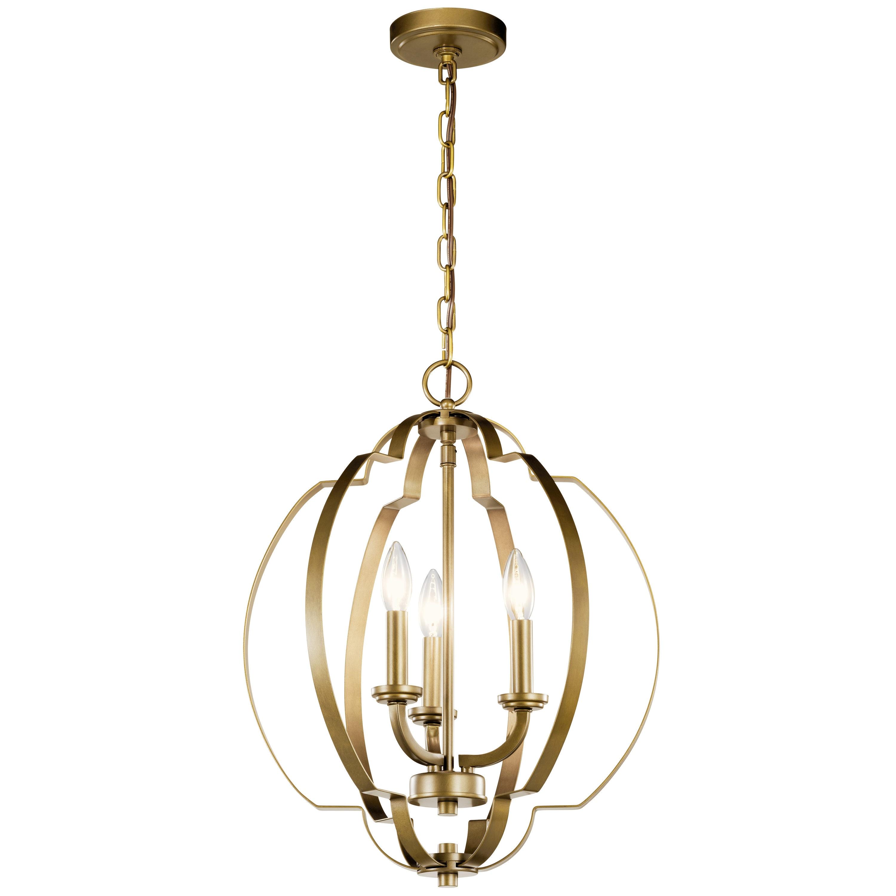 Kichler Lighting Voleta 3 - Light Pendant in  Natural Brass