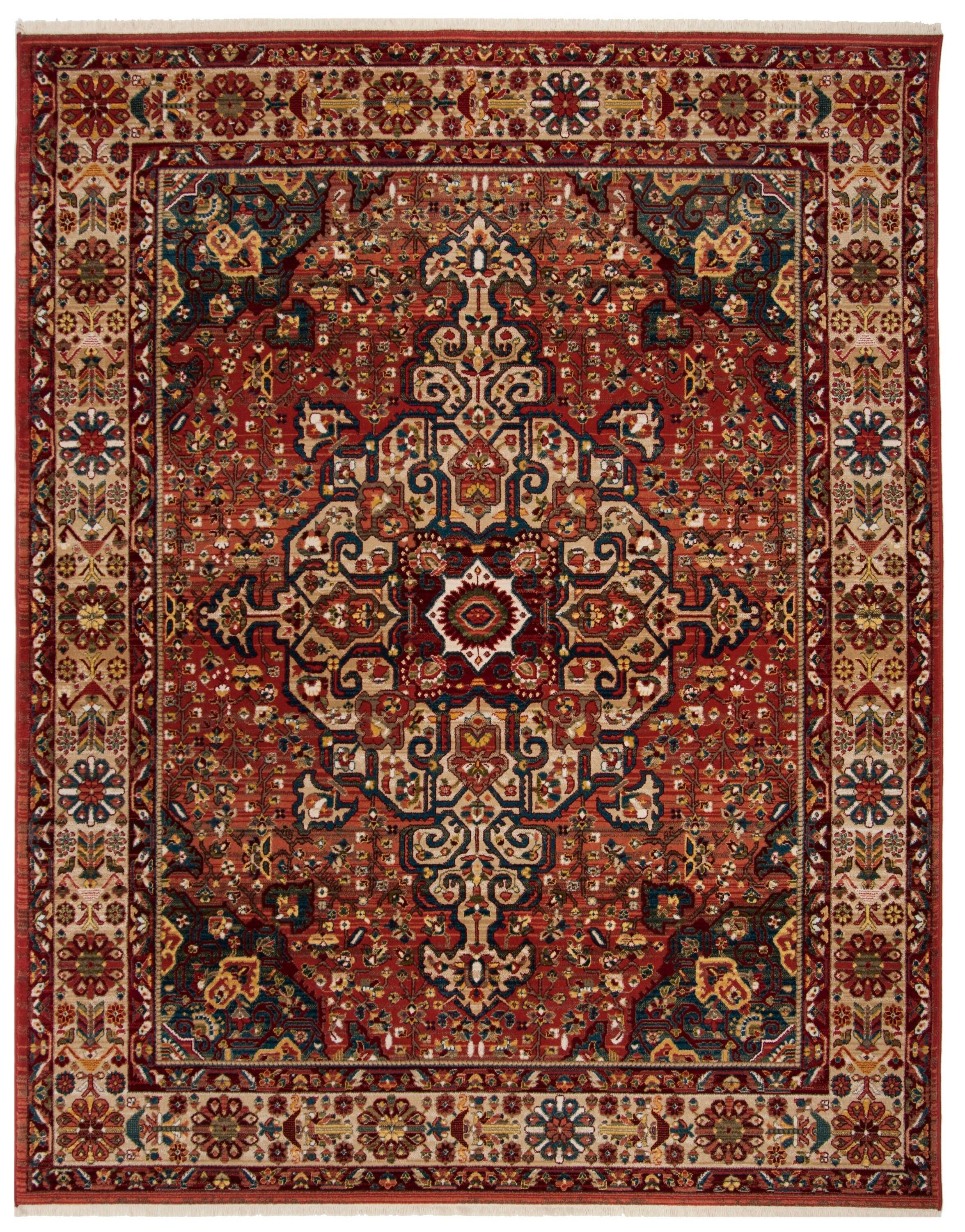 Kashan KSN305 Power Loomed Area Rug - Red/Ivory - 8'x10' - Safavieh.