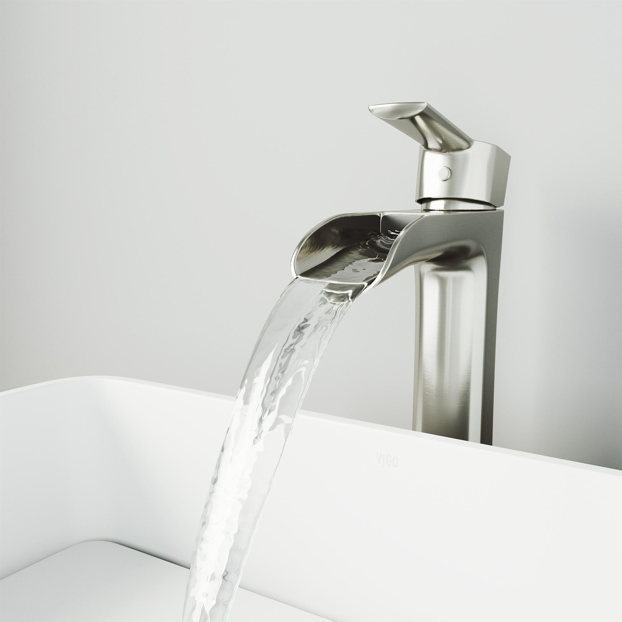 Niko 11" H Single Handle Vessel Sink Bathroom Faucetwith Pop-up Drain