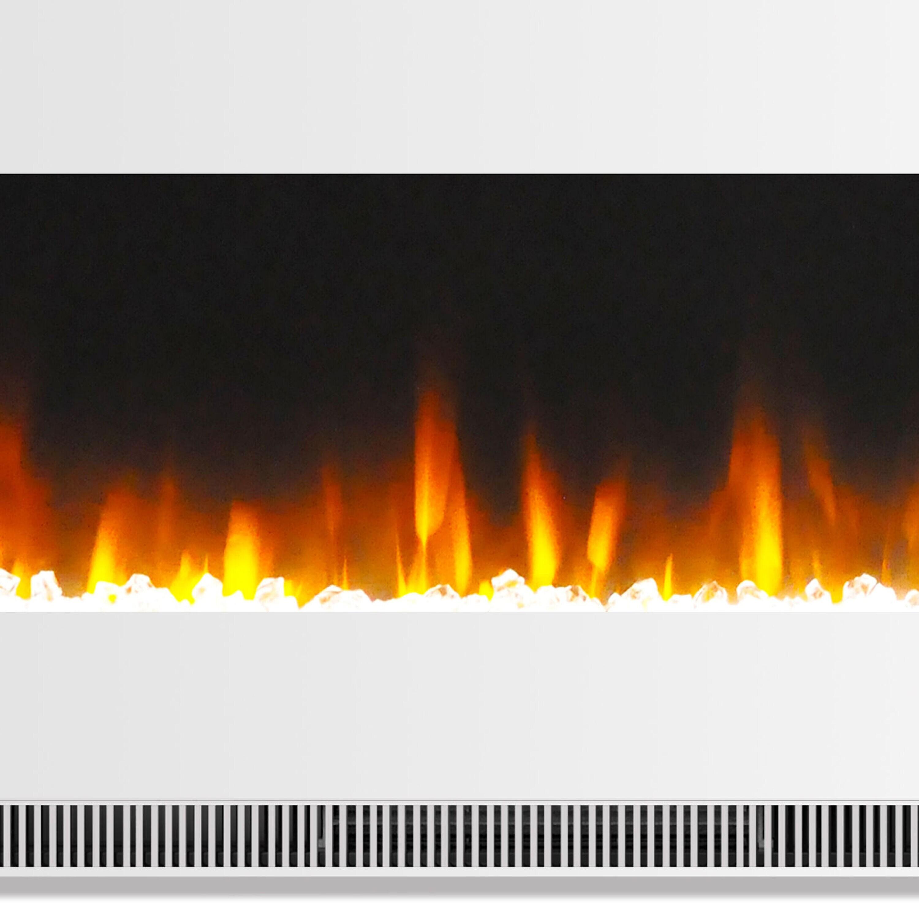 Cambridge Cambridge Wall Mount Electric Fireplace Heater with Remote Control for Indoor Use in Living Room, Bedroom, Home Office