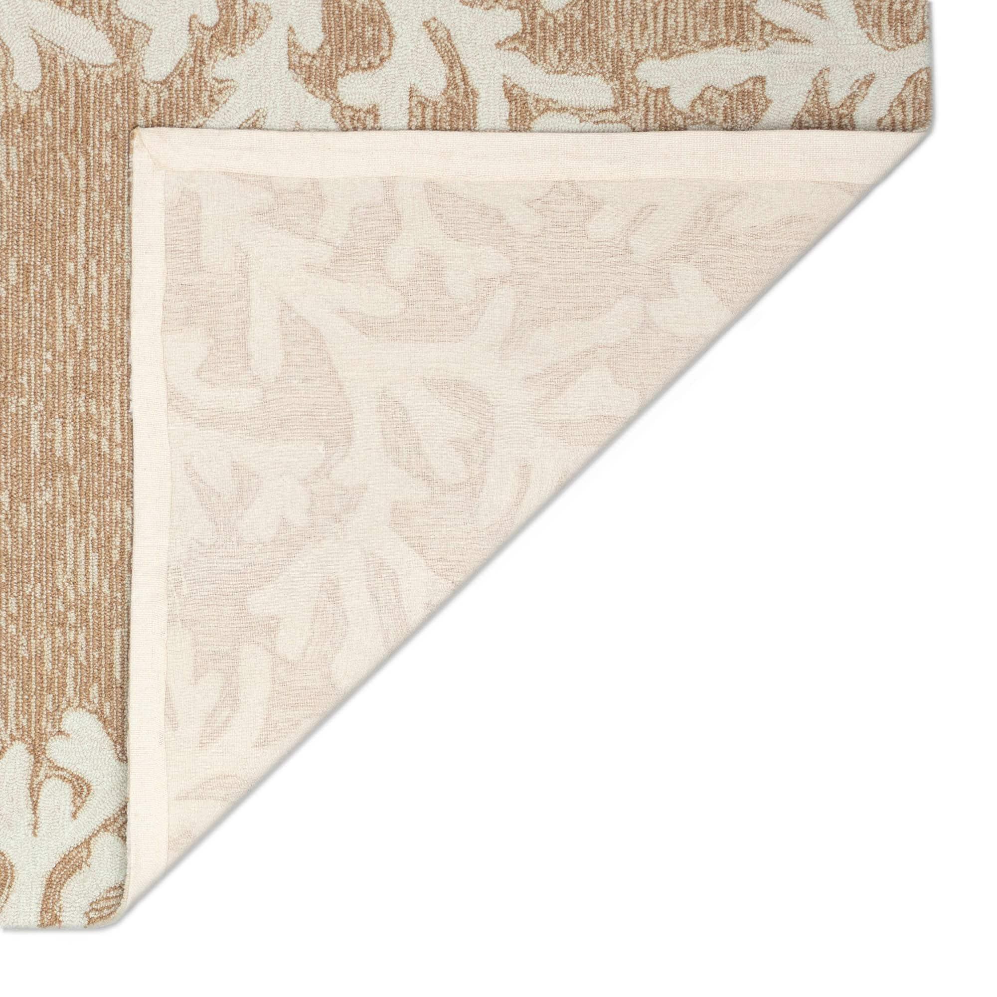 Liora Manne Capri Coral Border Indoor/Outdoor Rug Neutral 3'6" x 5'6"