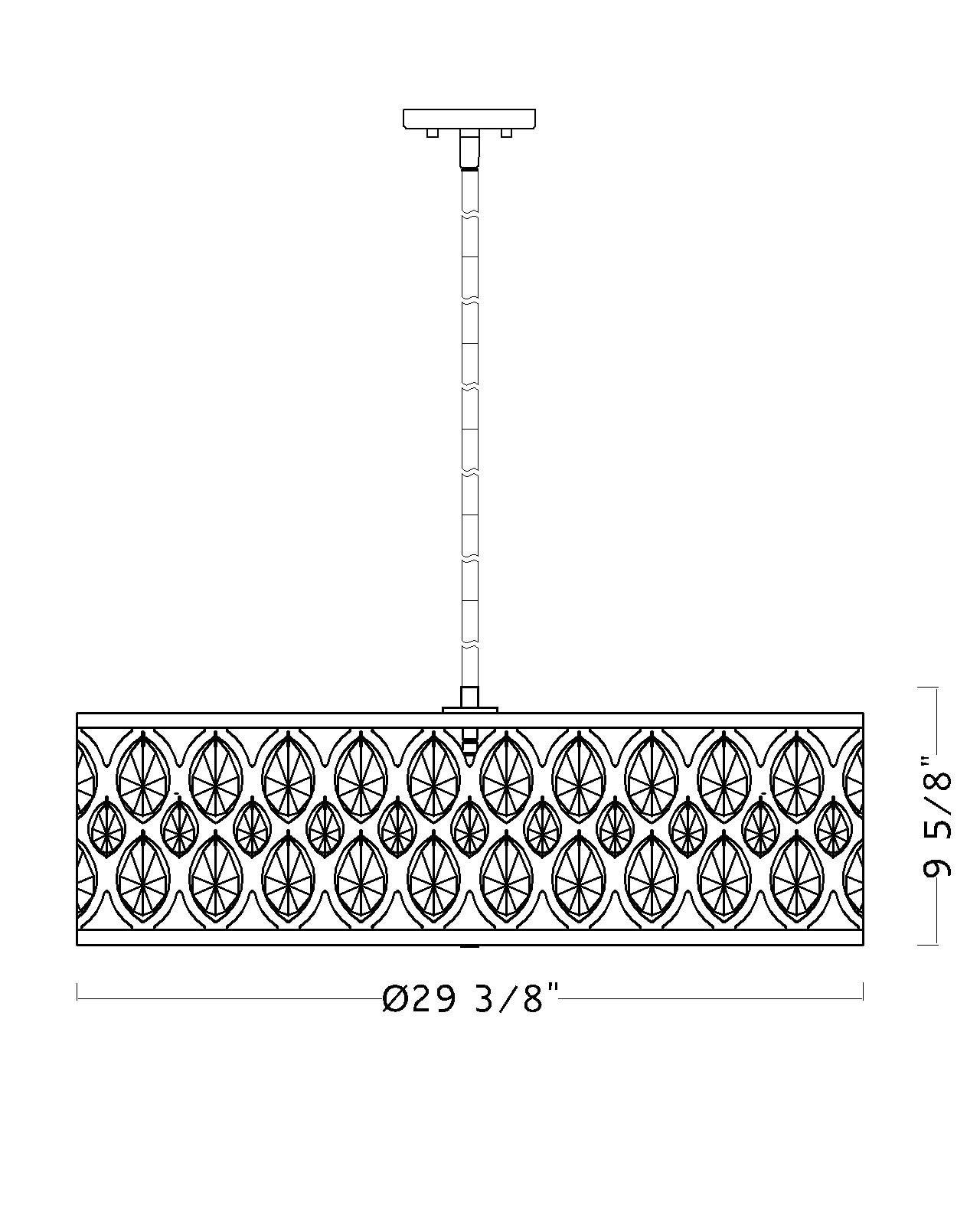 Z-Lite Dealey 8 - Light Chandelier in  Matte Black