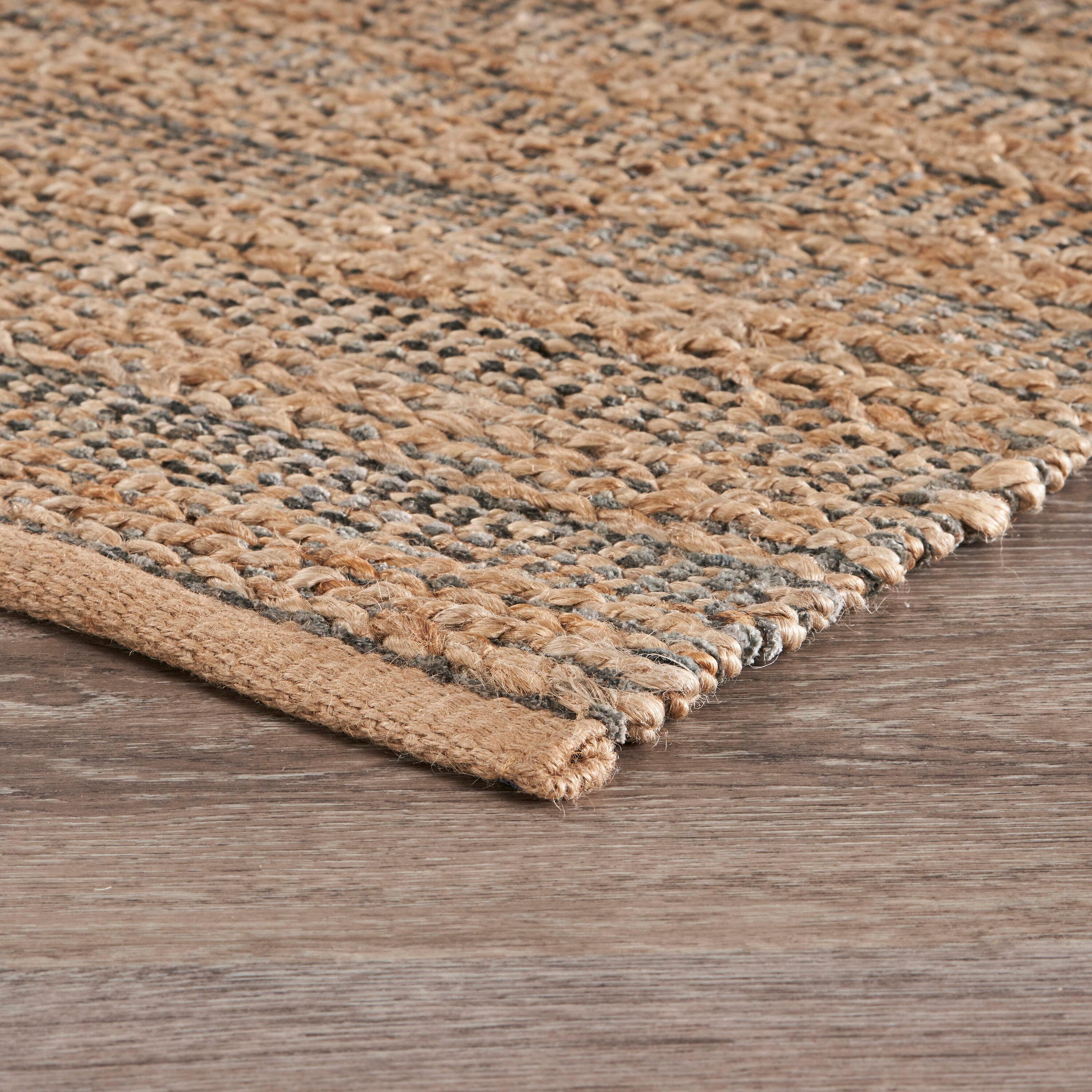 LR Resources Natural Fiber LR03337-SPA5079 Spa Blue Rectangle 5 X 7 ft 9 inch Plush Indoor Area Rug, 5' x 7'9",