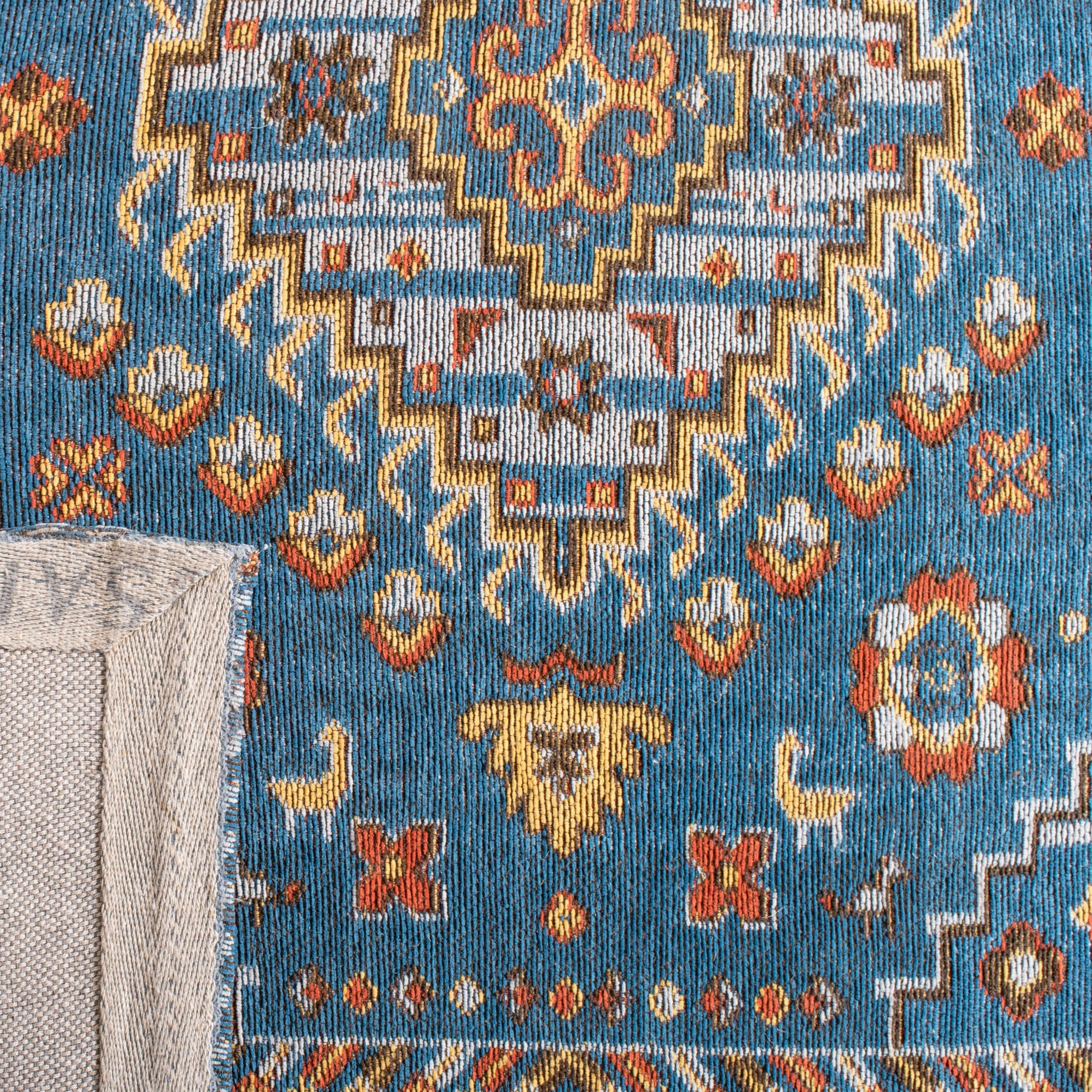 Classic Vintage CLV114 Power Loomed Area Rug - Blue/Gold - 8'x10' - Safavieh.