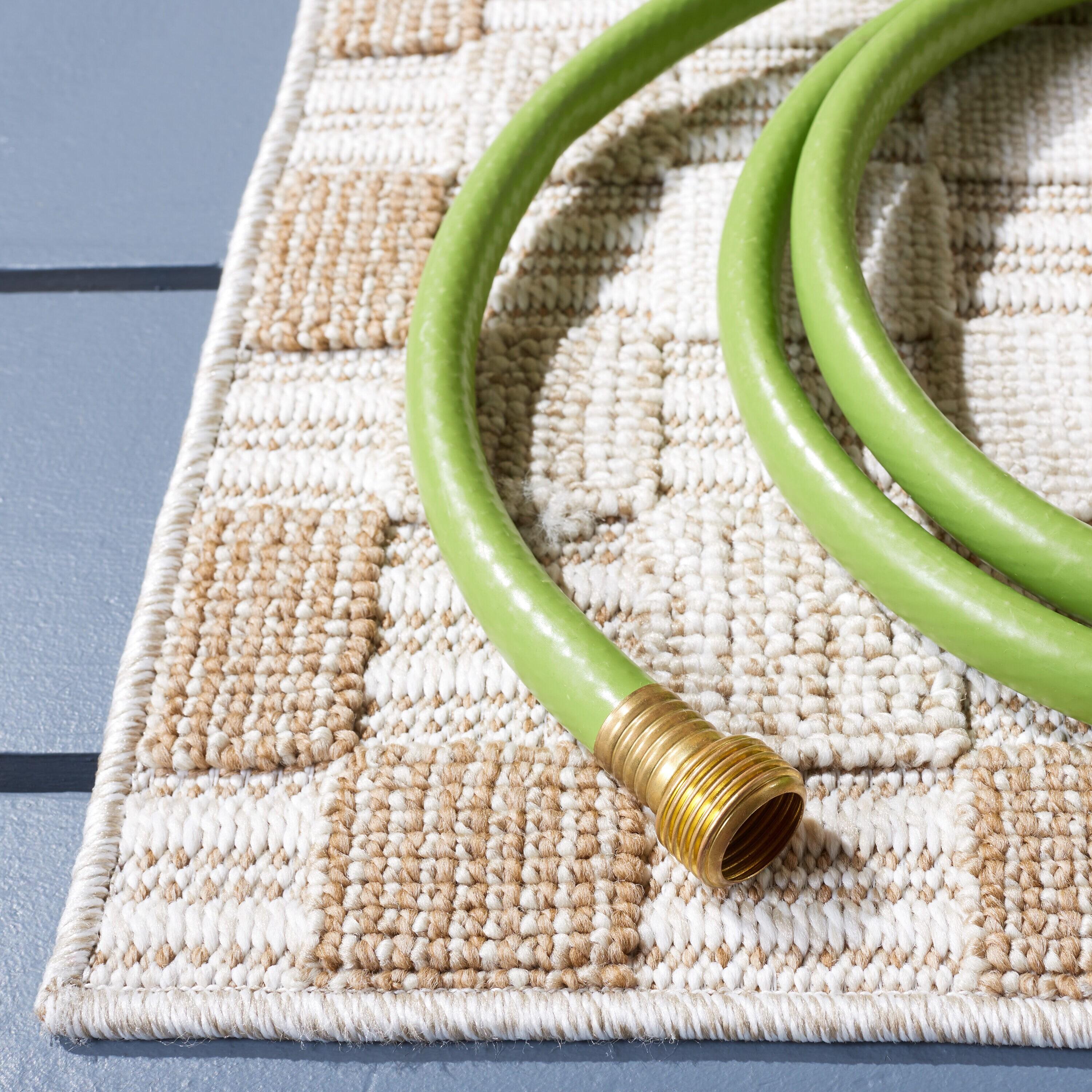 Safavieh Global 9 x 12 (ft) Synthetic Beige/Light Beige Rectangular Indoor/Outdoor Solid Area rug