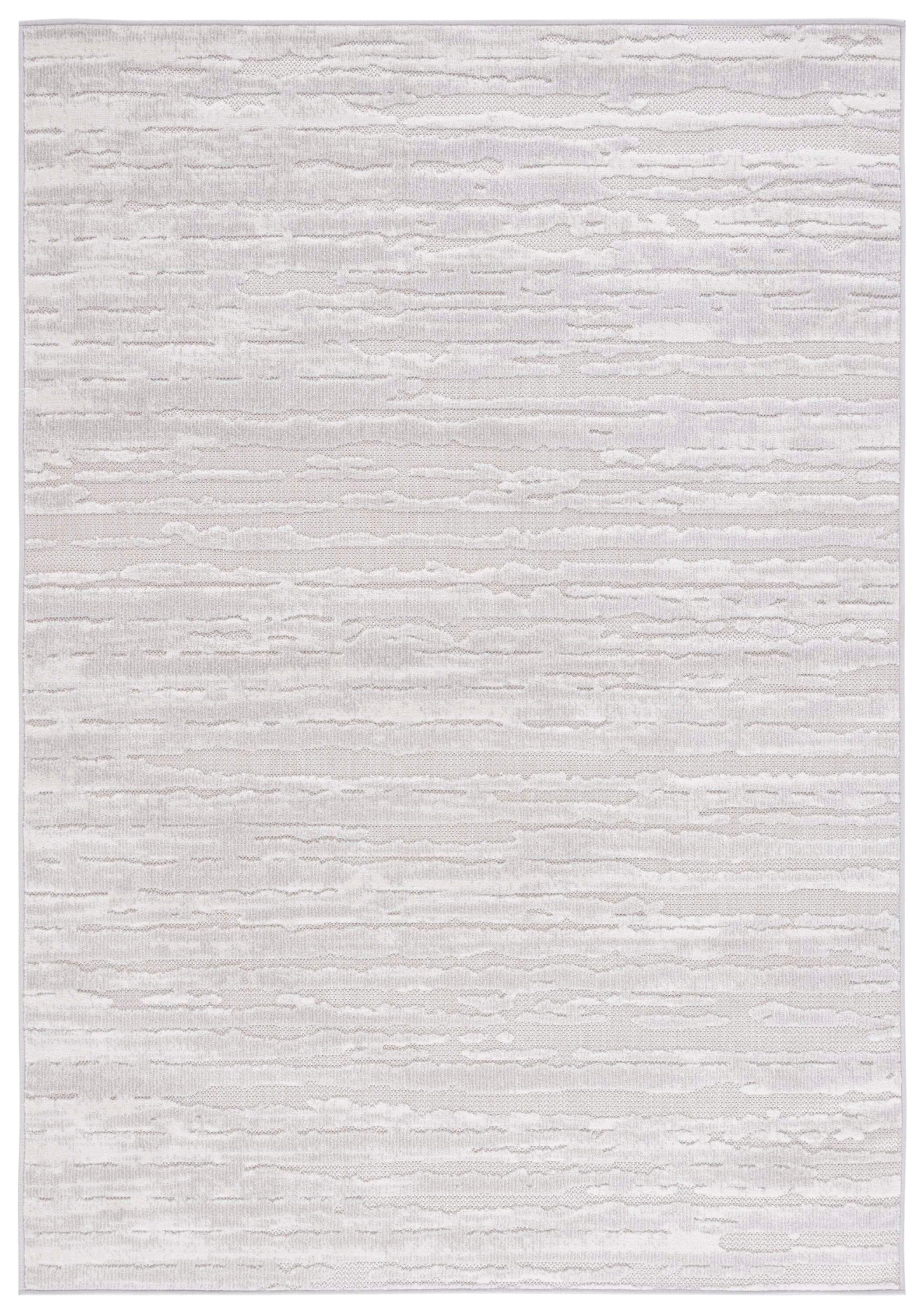 SAFAVIEH Cabana Maisy Indoor/Outdoor Area Rug, Grey/Ivory, 4' x 6'