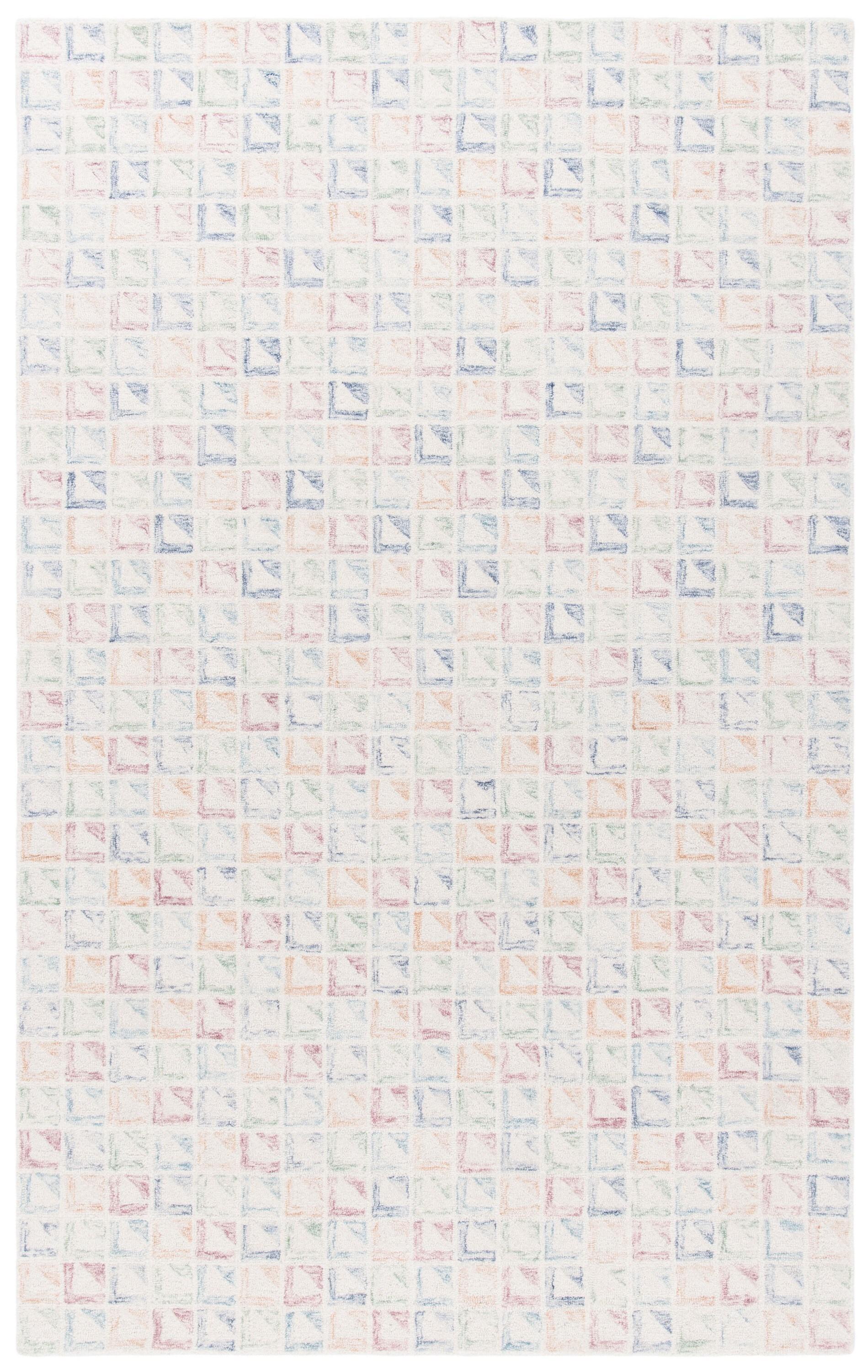 Rodeo Drive RD102 Hand Tufted Area Rug - Ivory/Blue - 4'x6' - Safavieh.