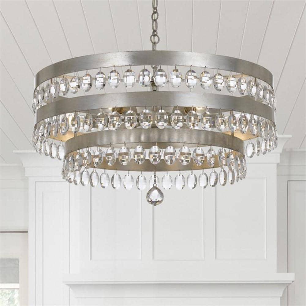 Crystorama Lighting - Six Light Chandelier - Chandelier - Perla - Six Light