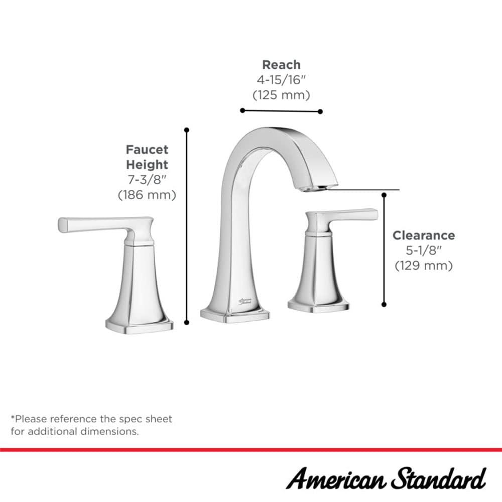 American Standard Belmeade Widespread Faucet 2-handle Bathroom Faucet with Drain Assembly 7426801.002