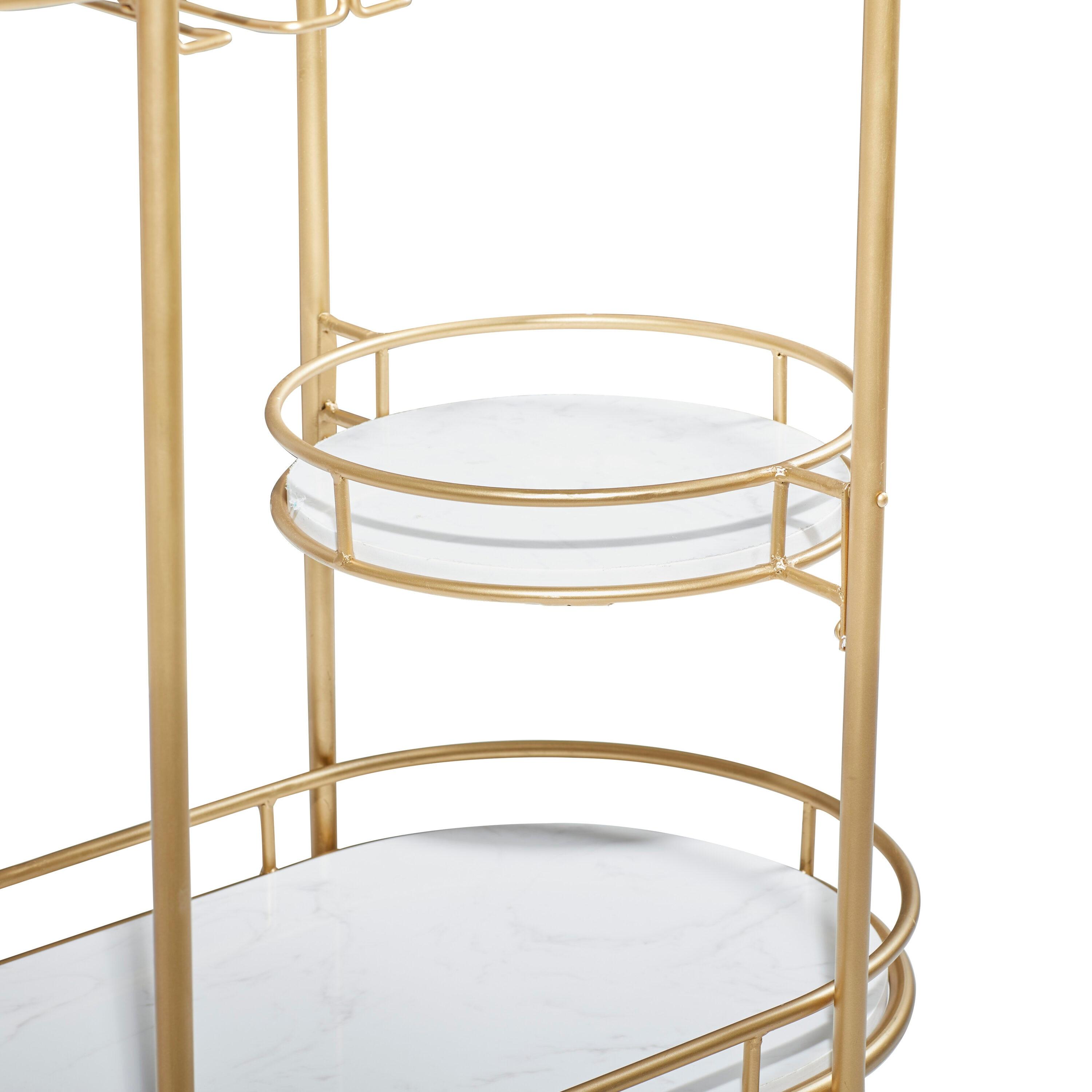 Colette Marble Bar Cart