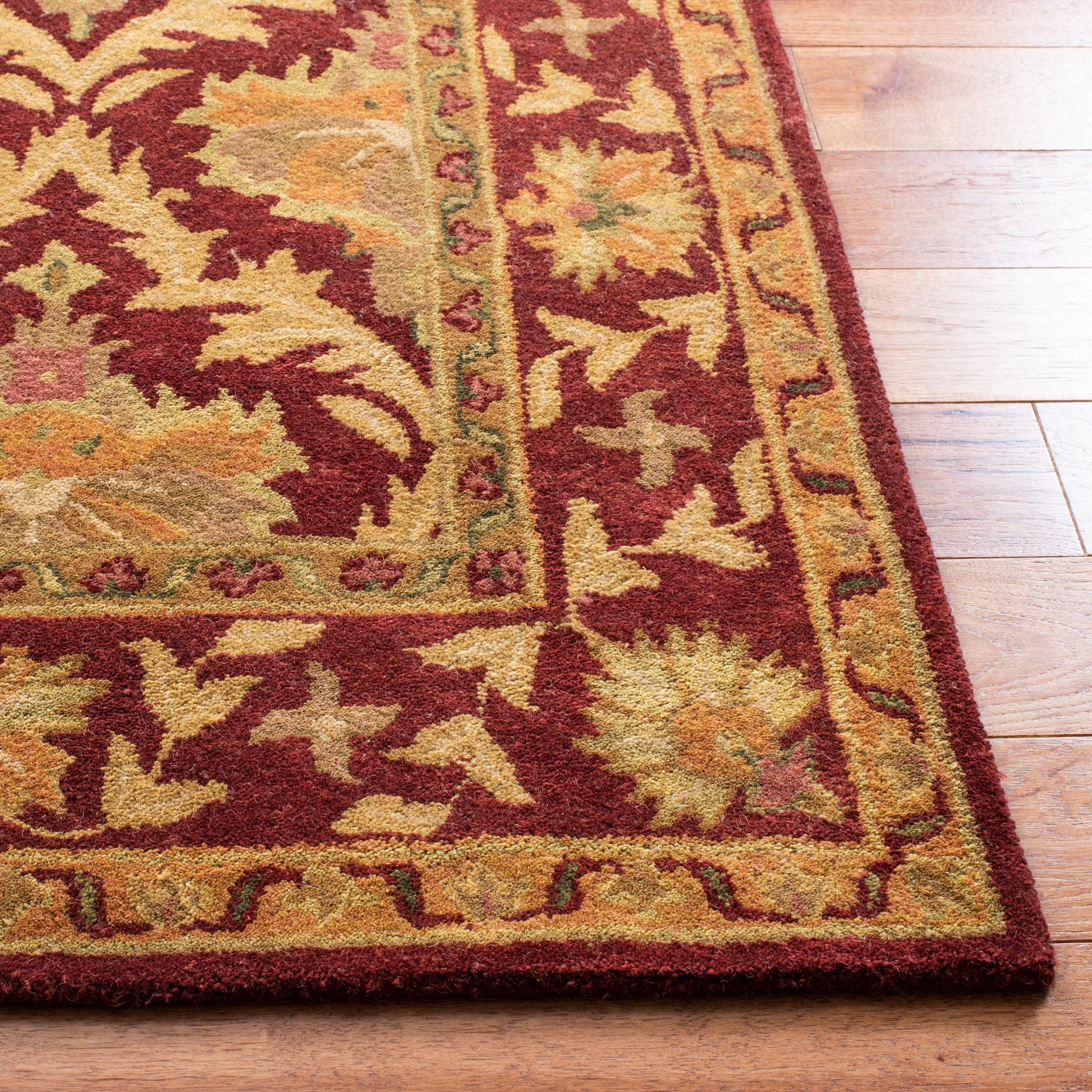 SAFAVIEH Antiquity Diarmait Oriental Wool Area Rug, Wine/Gold, 3' x 5'