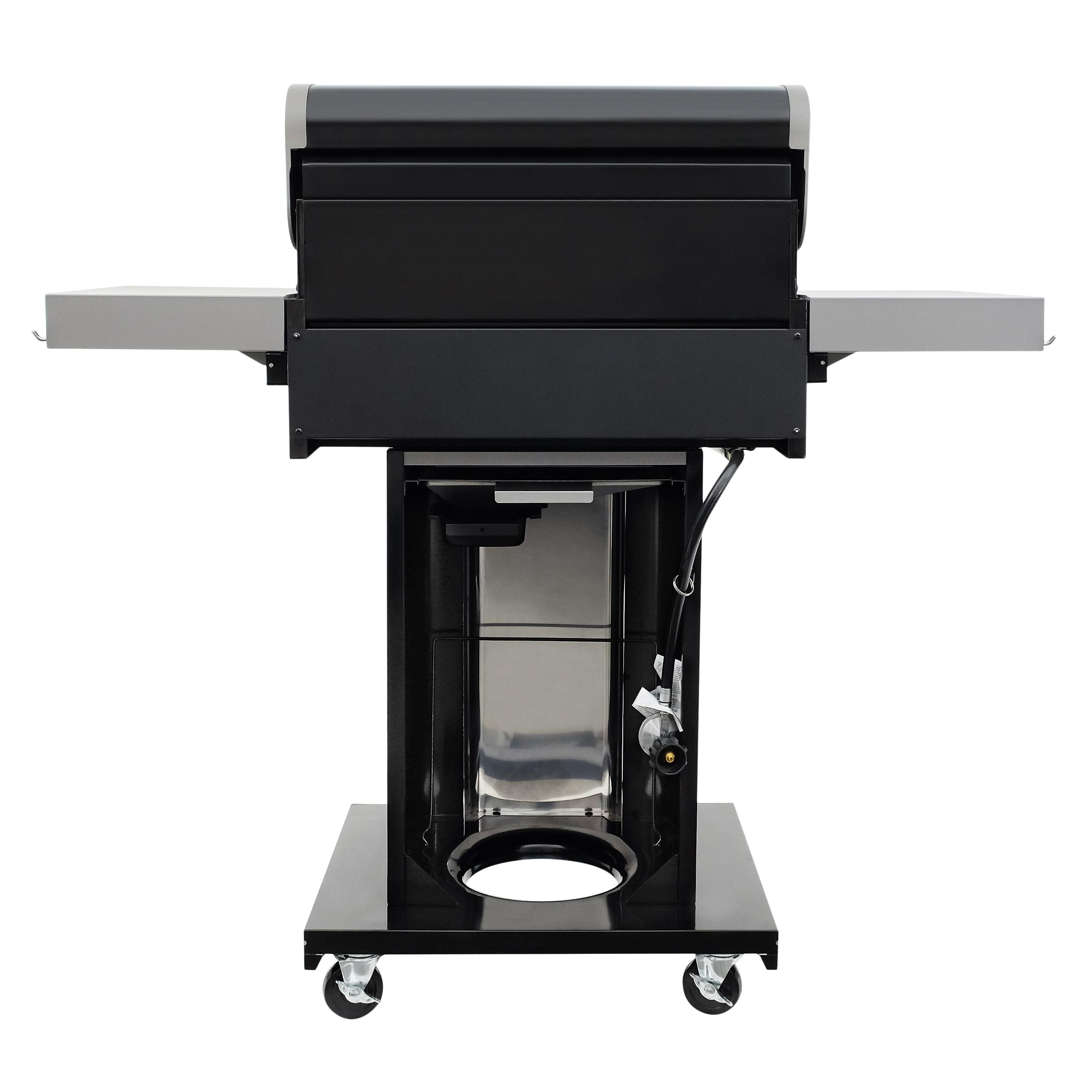 Permasteel 3-Burner Compact Propane Gas Grill with Foldable Side Tables and Grilling Tool Hooks