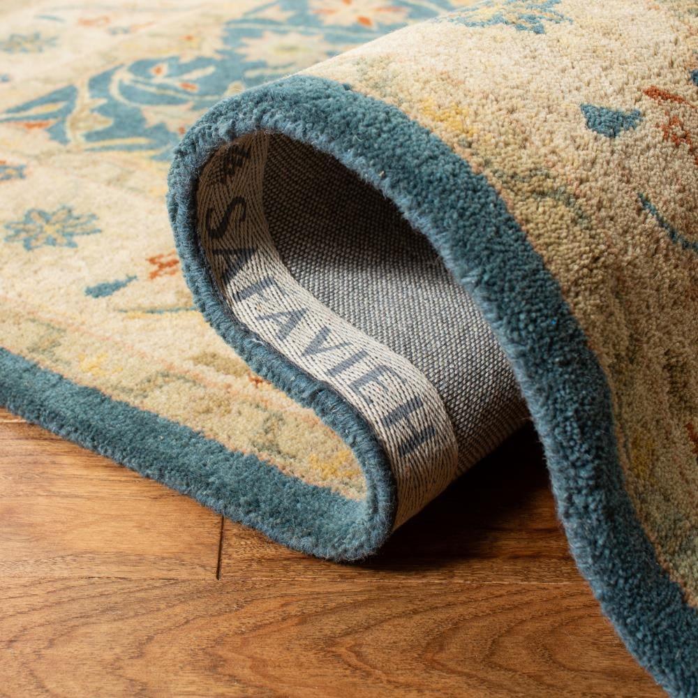 Antiquity AT14 Hand Tufted Indoor Area Rug - Blue - 5'x8' - Safavieh