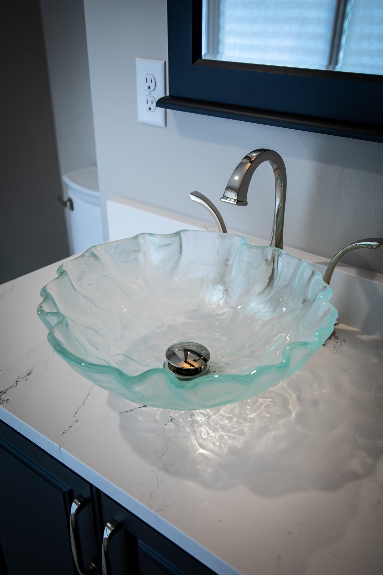 Eden Bath 16.5'' Clear Tempered Glass Specialty Bathroom Sink