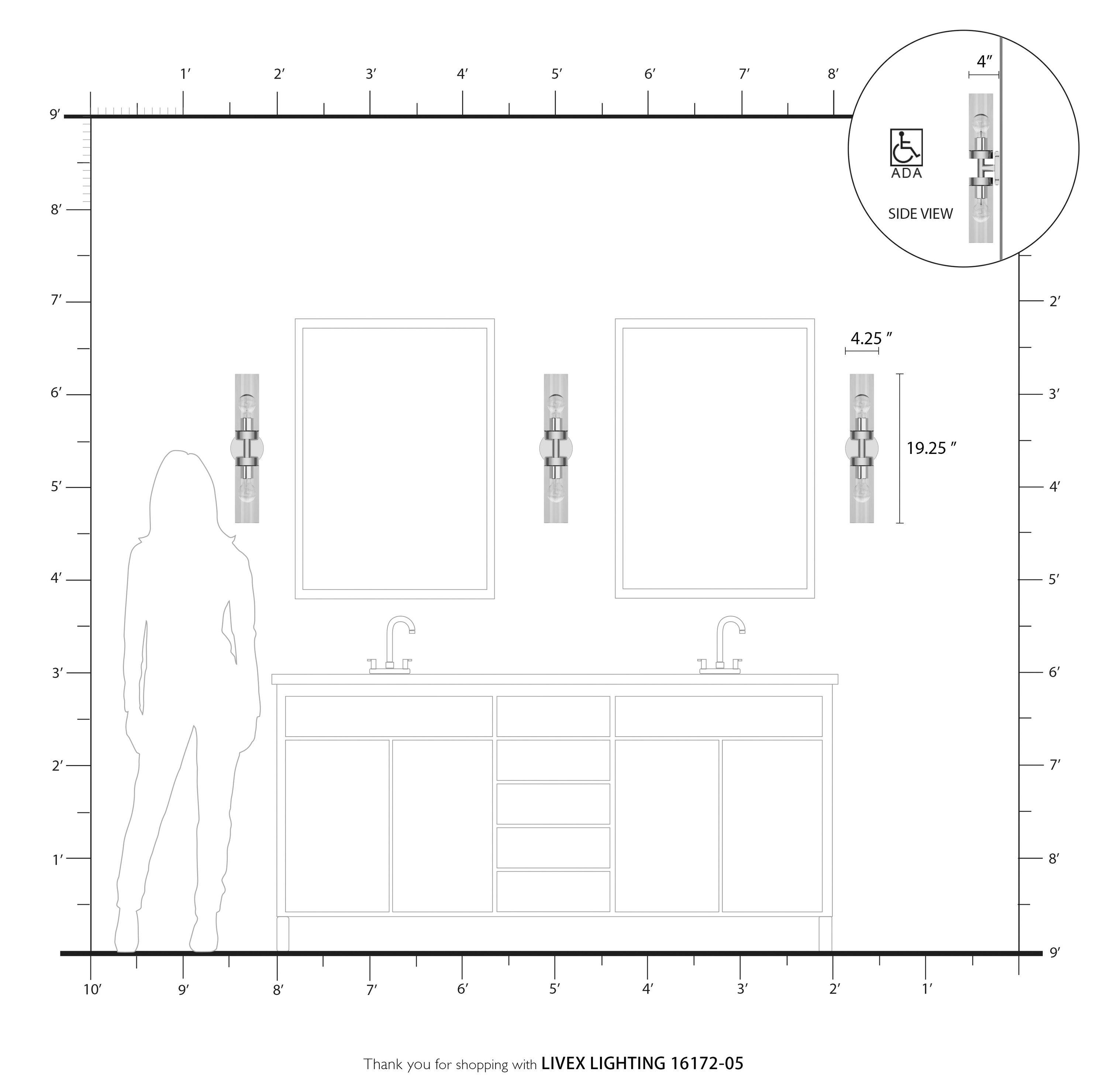 Livex Lighting Ludlow 2 - Light Vanity in  Polished Chrome