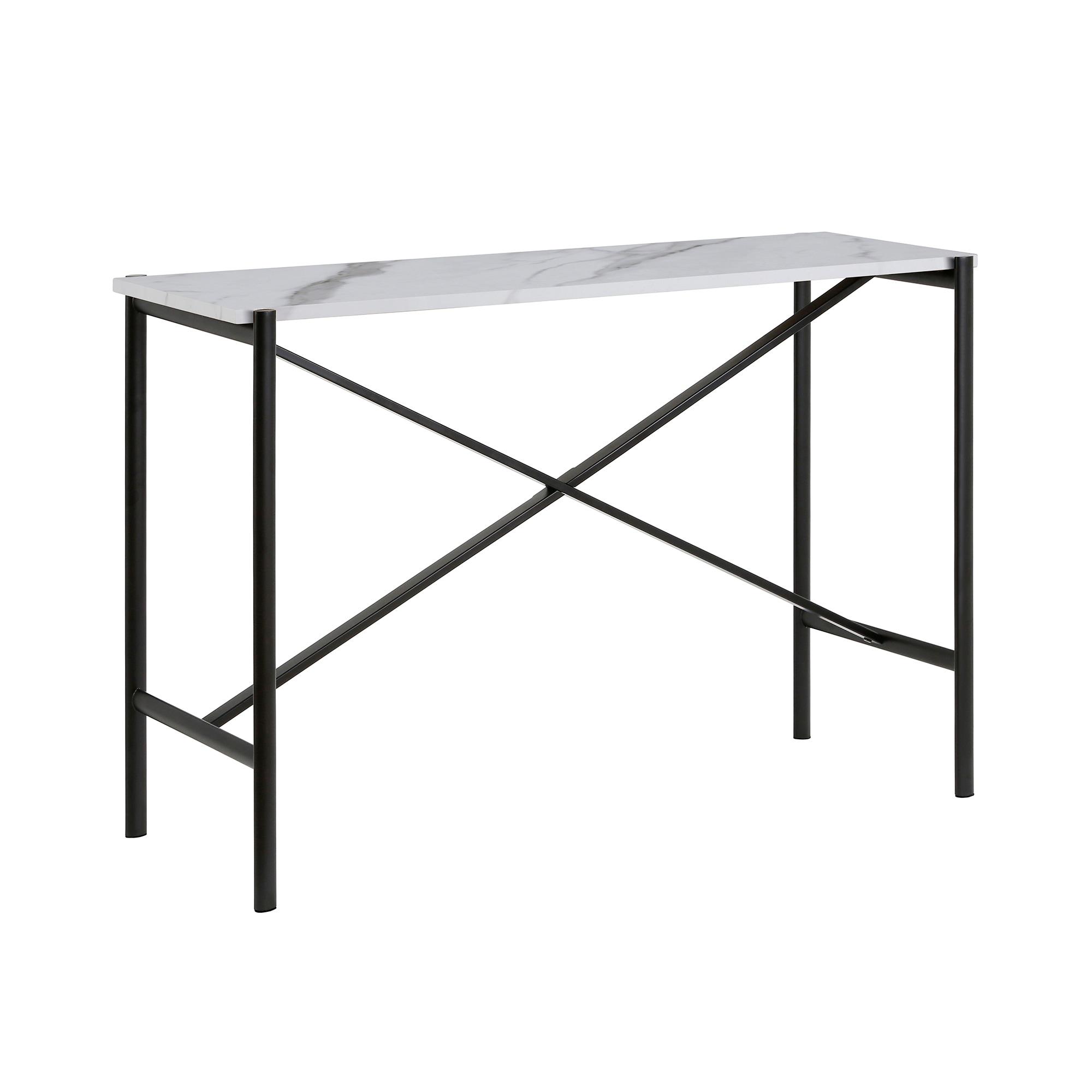 Marble Top Console Table in Black - Henn&Hart