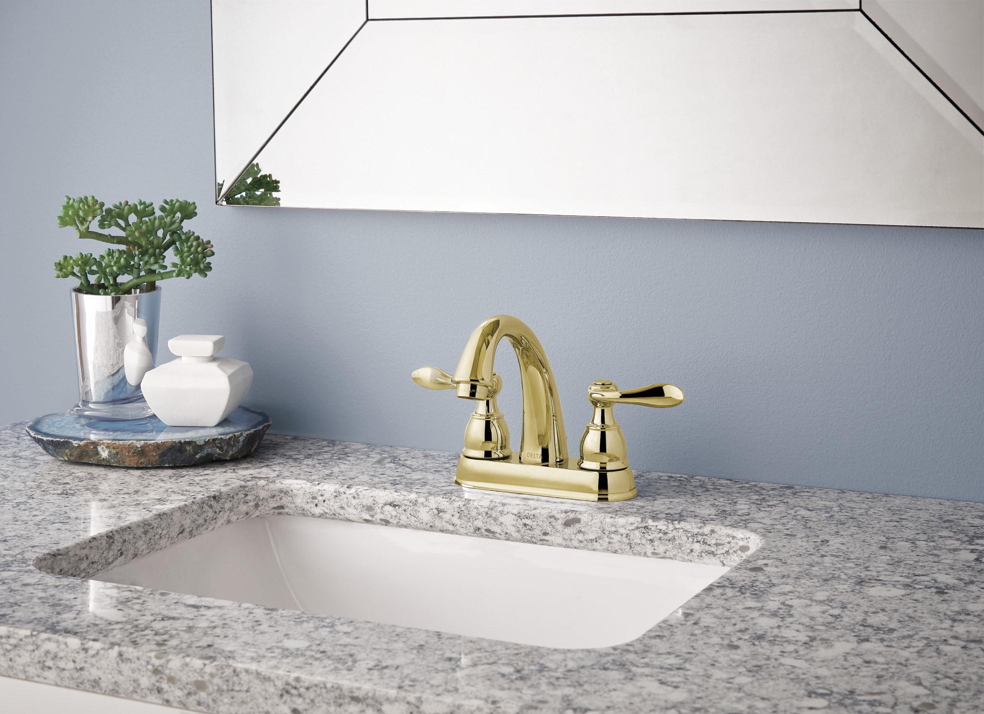 Windemere Centerset Bathroom Faucet with Drain Assembly, 2-handle Bathroom Sink Faucet