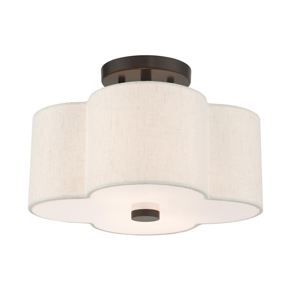 Livex Lighting Solstice 2 - Light Semi-Flush Mount in  English Bronze