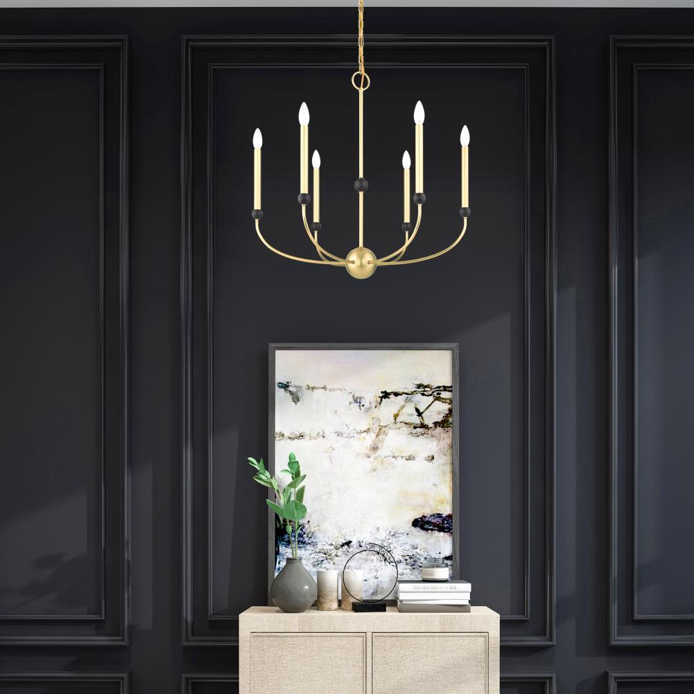 6 - Light Dimmable Chandelier