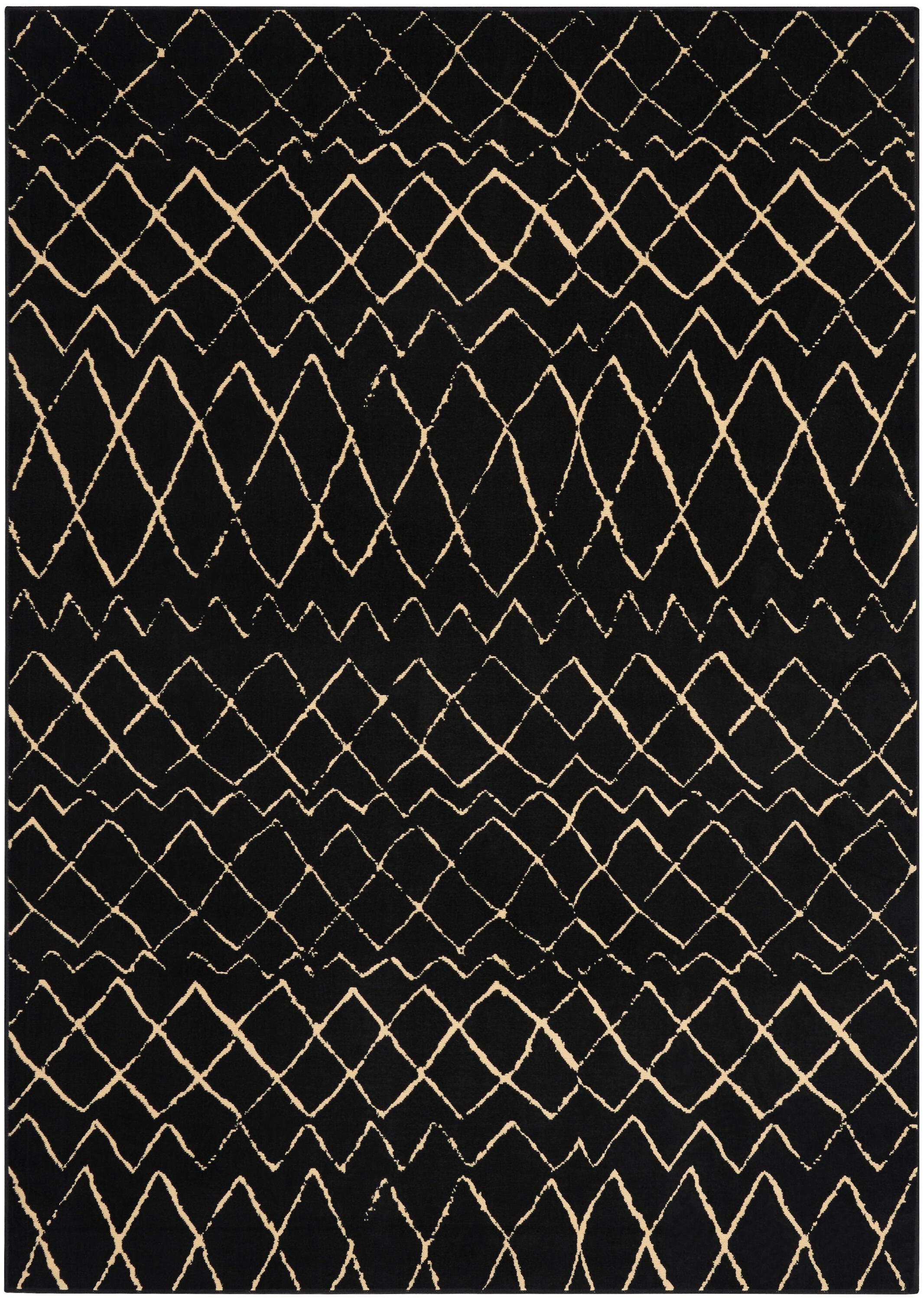 Nourison Grafix GRF04 Indoor Area Rug - Black 6' x 9'