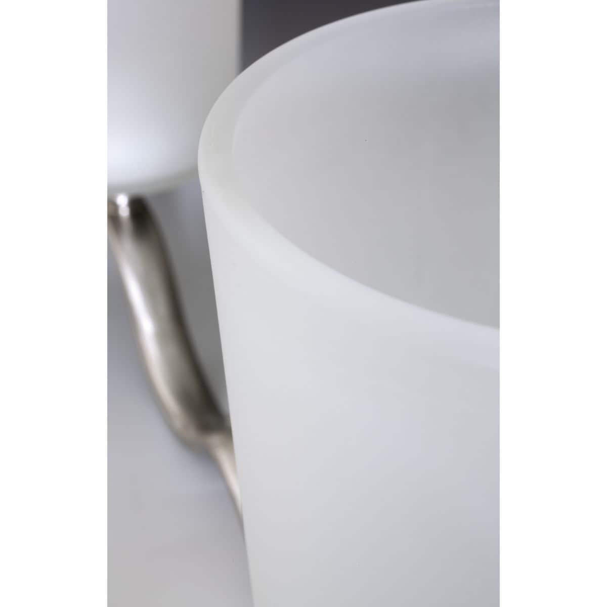 Progress Lighting Inspire Collection 2-Light Wall Sconce, Brushed Nickel, Etched Glass Shades