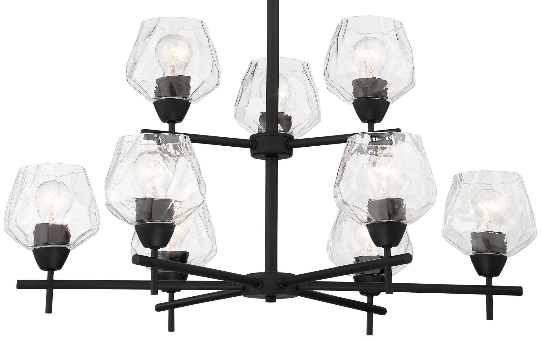 9 Light Chandelier-Coal Finish    -Traditional Installation Minka Lavery 2179-66A
