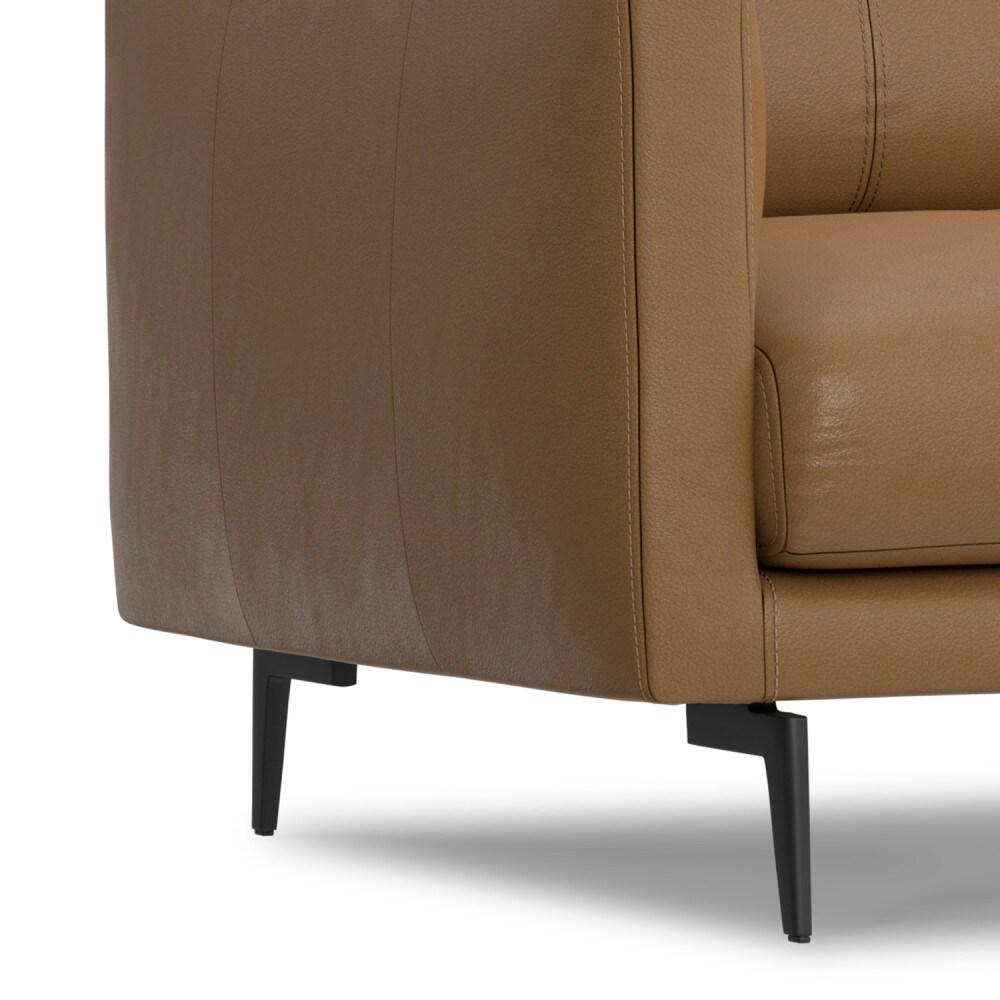 Simpli Home Stevens Leather Sofa