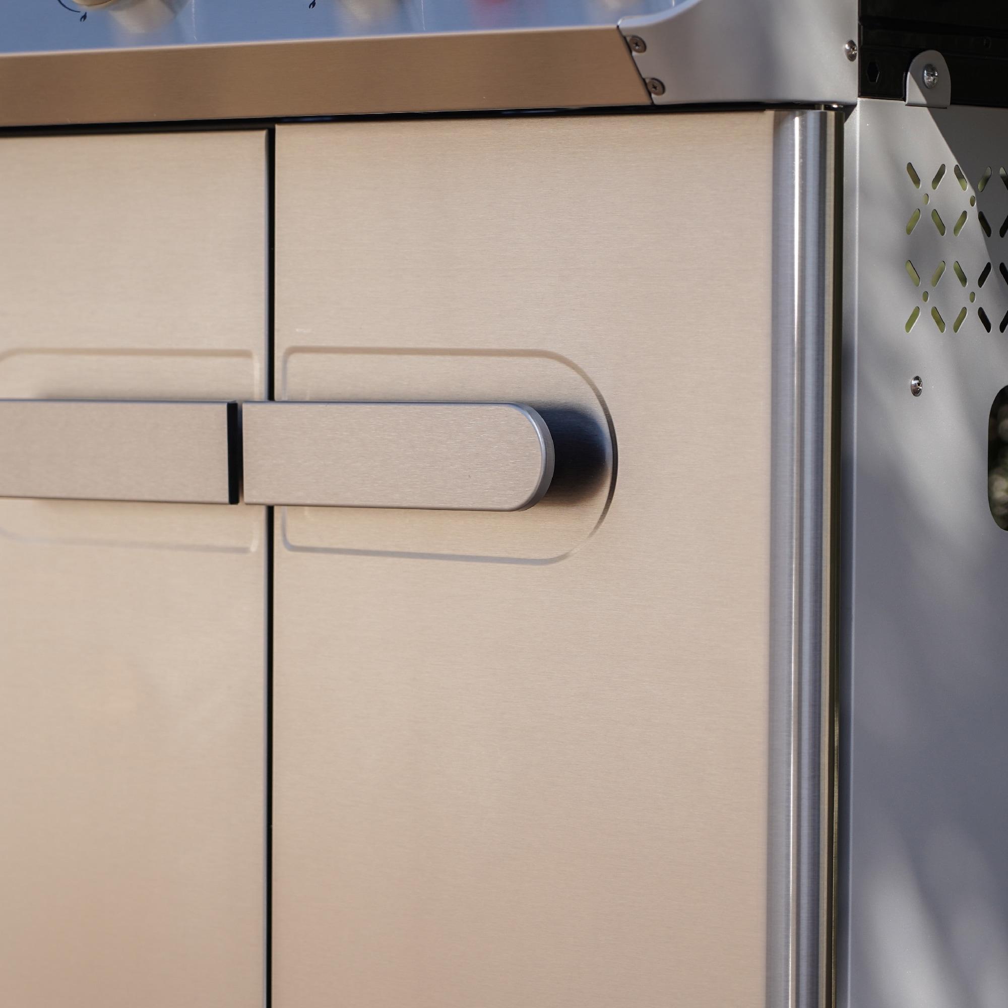 Monument Grills Mesa 415BZ,4-Burner Liquid Propane Infrared Gas Grill with Side Burner and Cabinet, 62,000 BTU – Perfect for Family BBQs