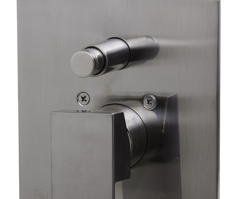 Shower Valve Mixer with Square Lever Handle and Diverter