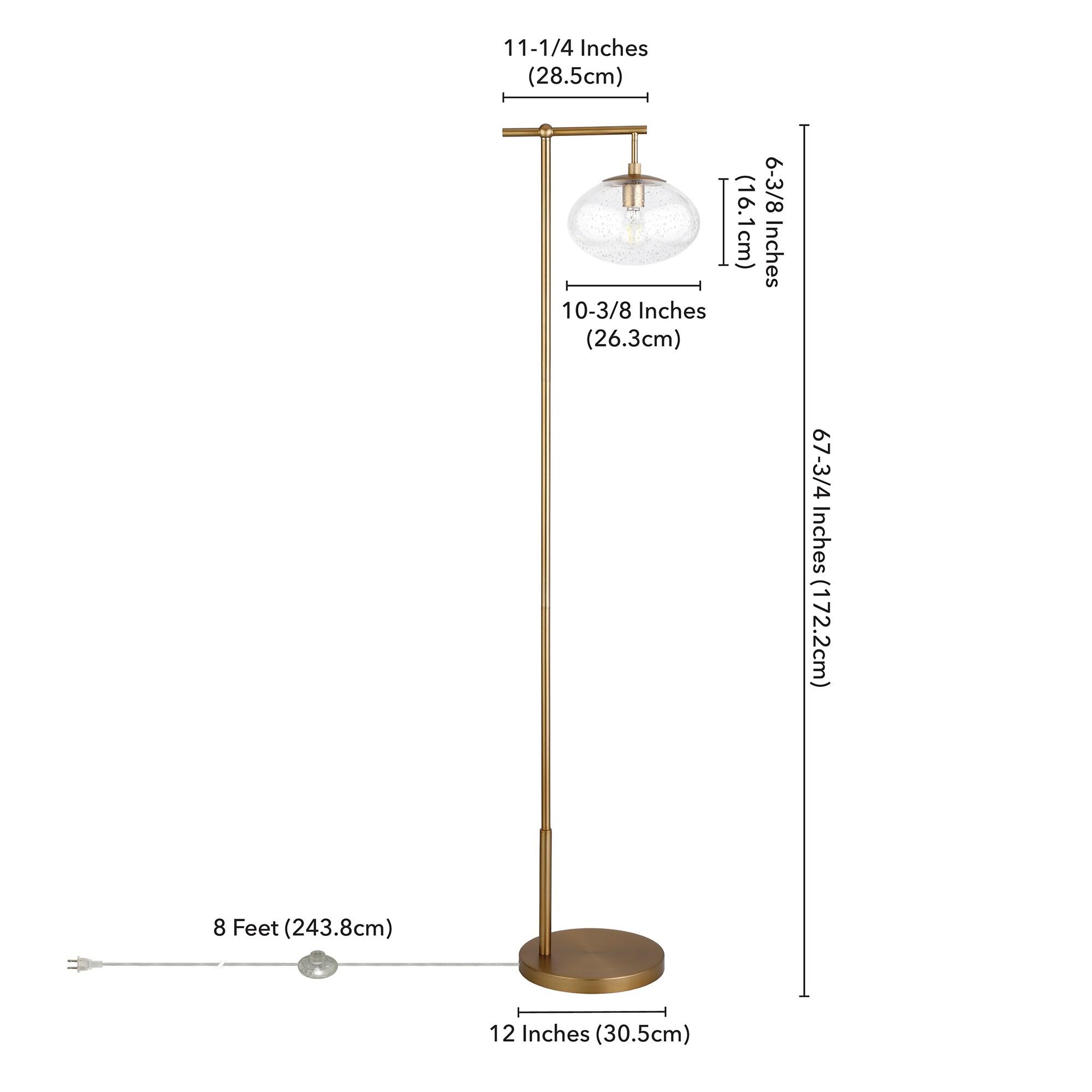 Evelyn&Zoe 68" Gold Floor Lamp