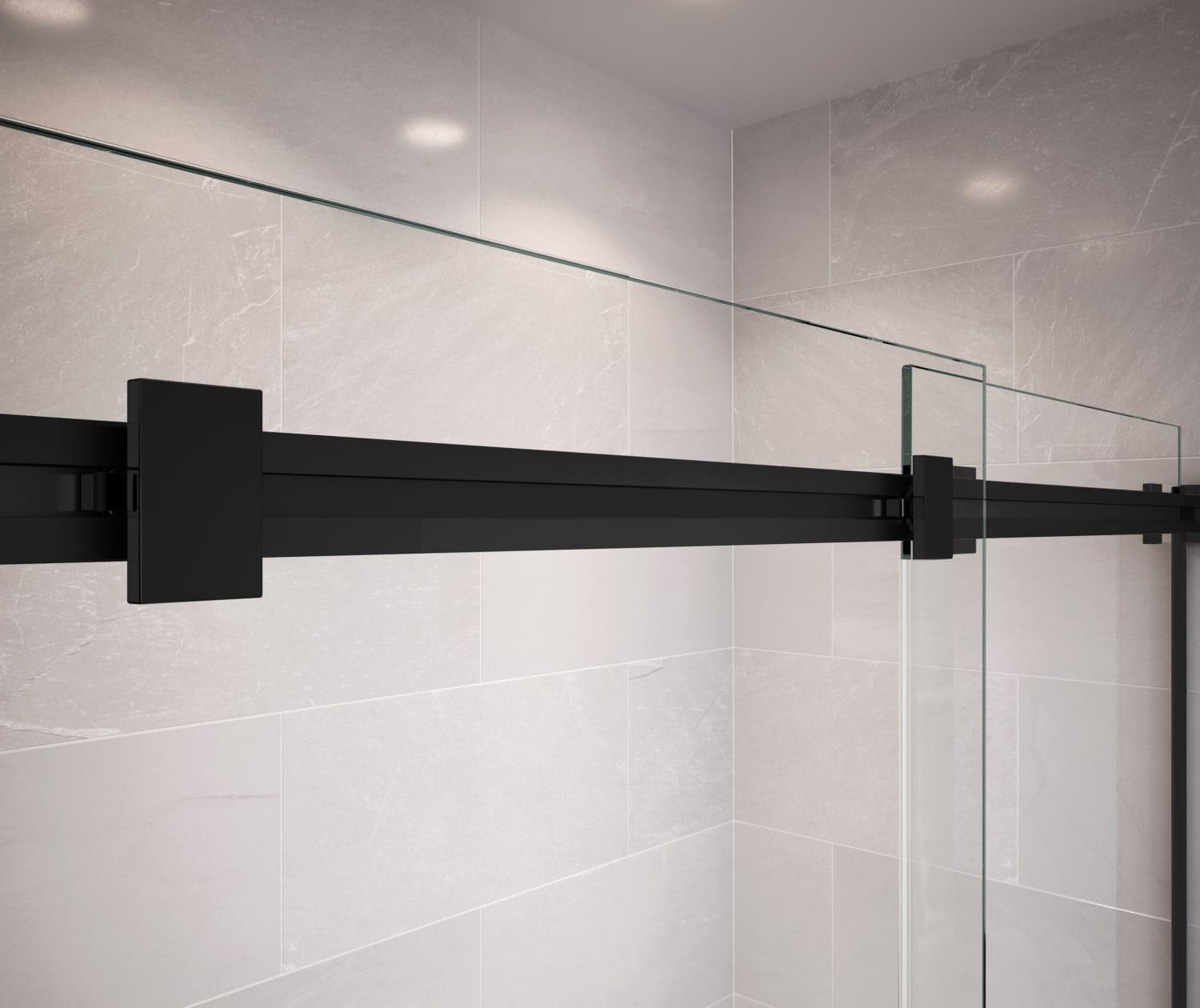 Maax Bath 136271-900-340-000 44-47 x 70.5-74 in. 8 mm Duel Sliding Shower Door - Matte Black