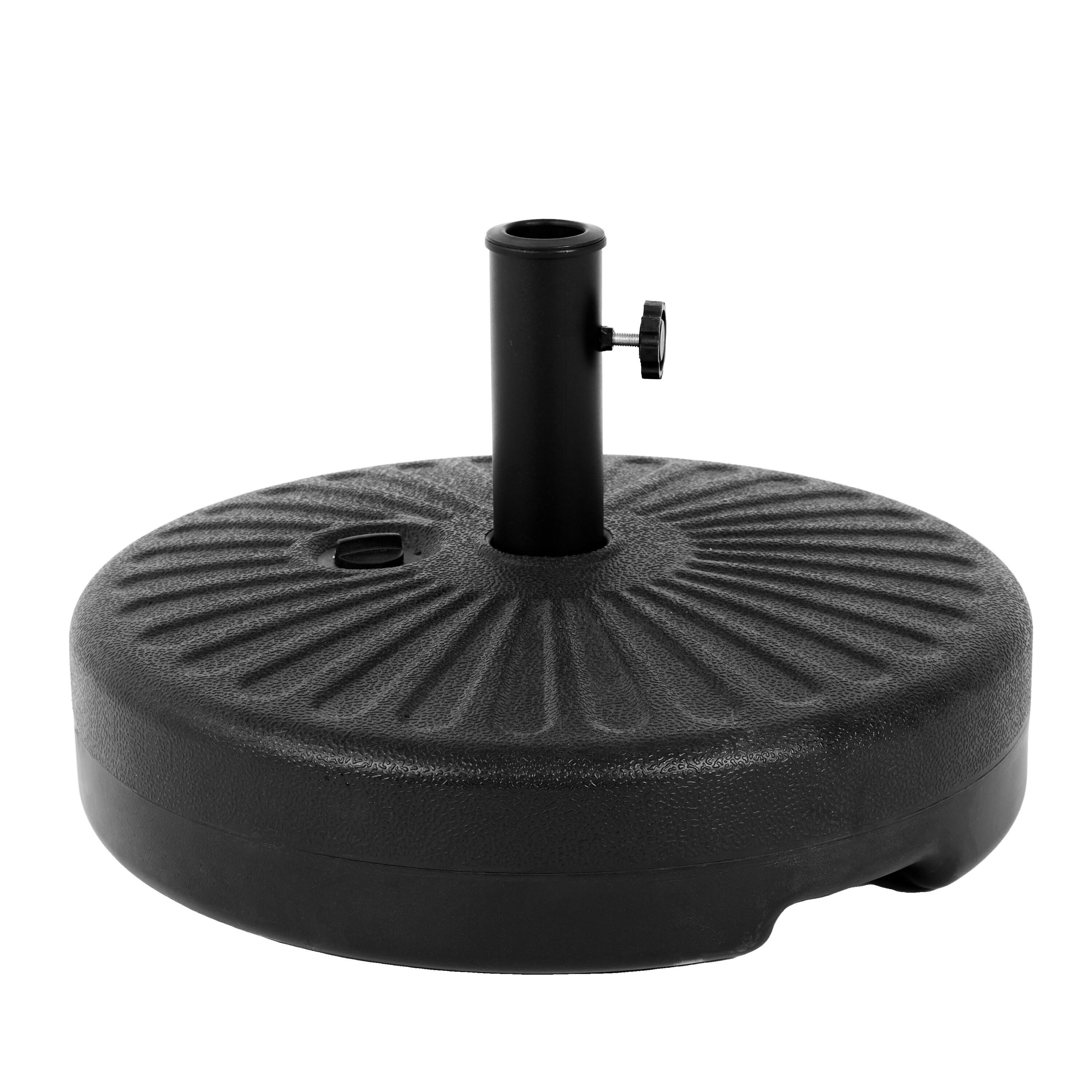 Plastic Patio Umbrella Base in Black