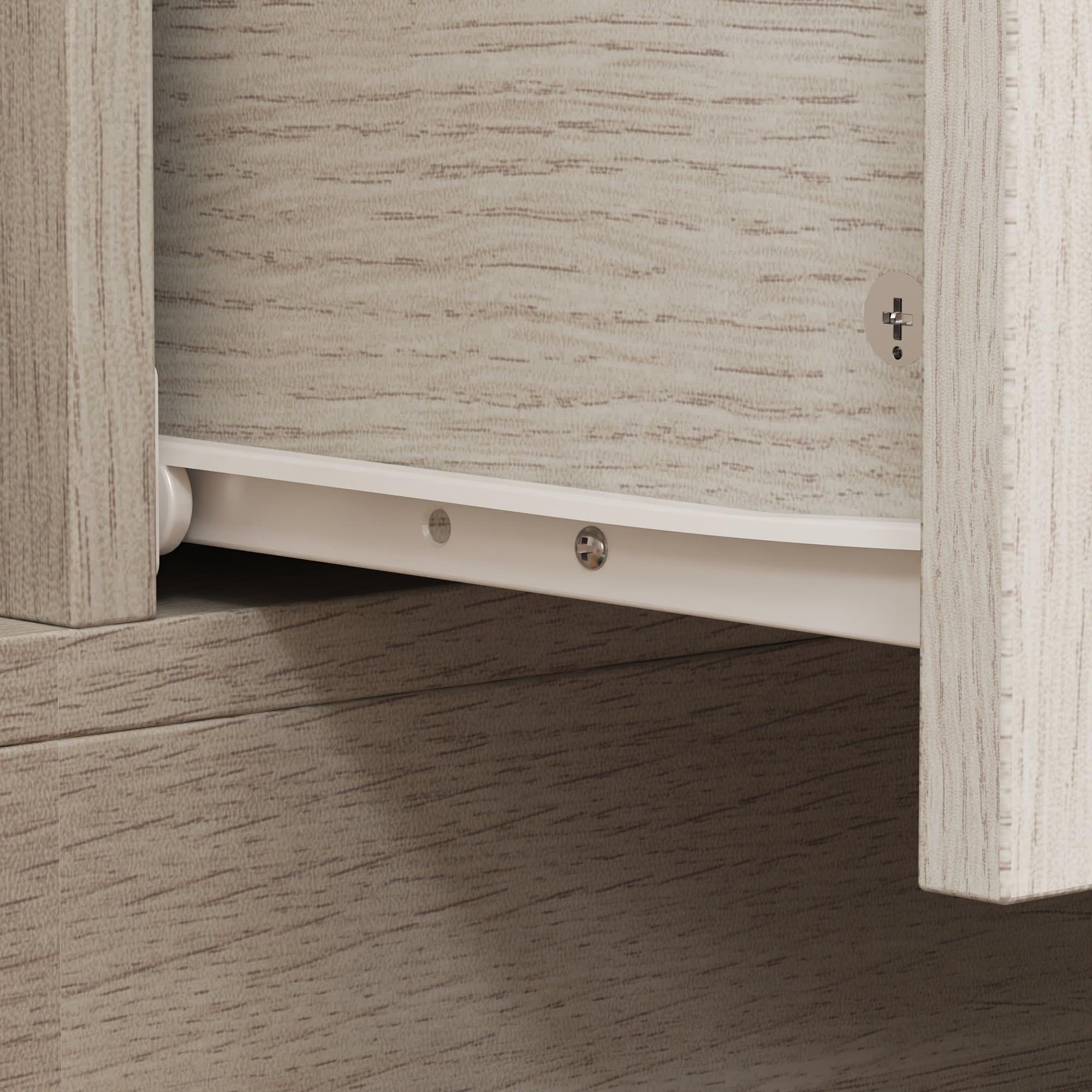 FUFU&GAGA Modern Simple Wardrobe Frosted Glass Door Combination Clothes Storage Cabinet Armoire