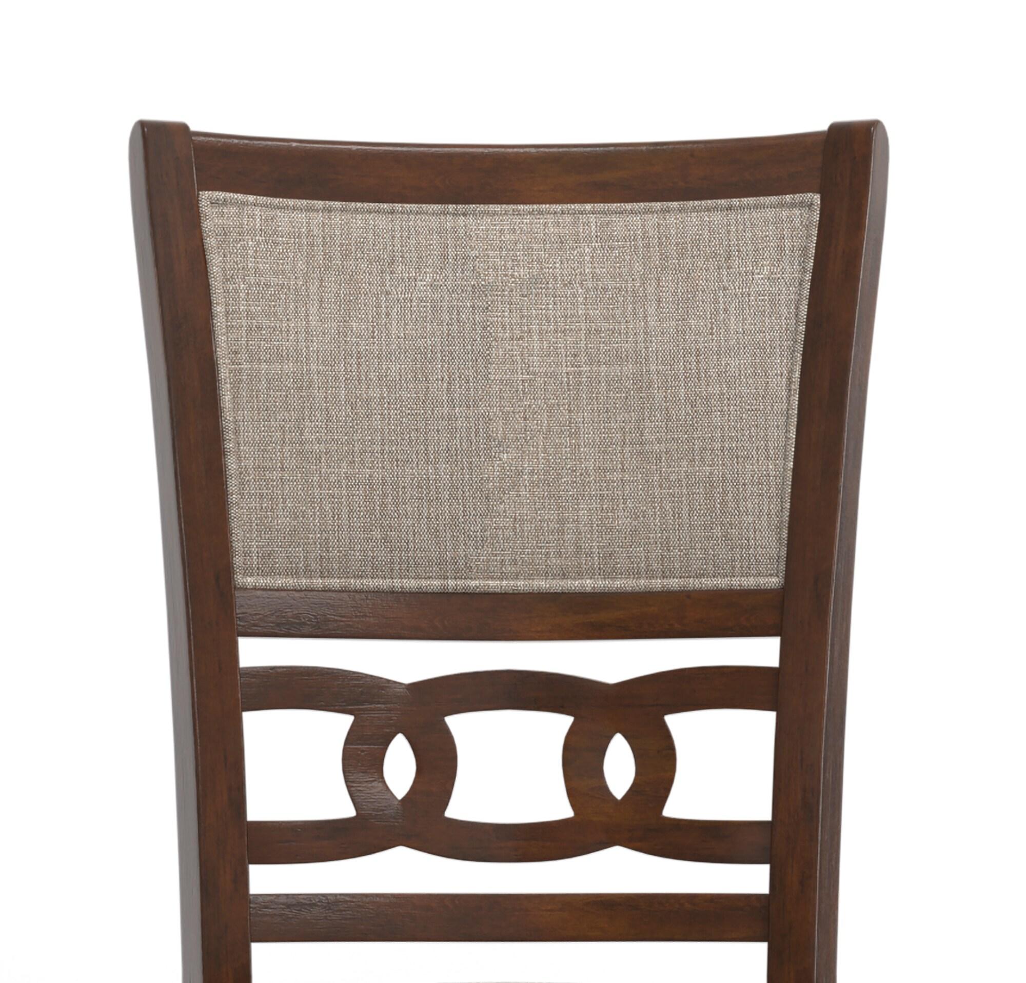 New Classic Furniture, Gia Cherry Wood Dining Chair with Fabric Seat (Set of 4)