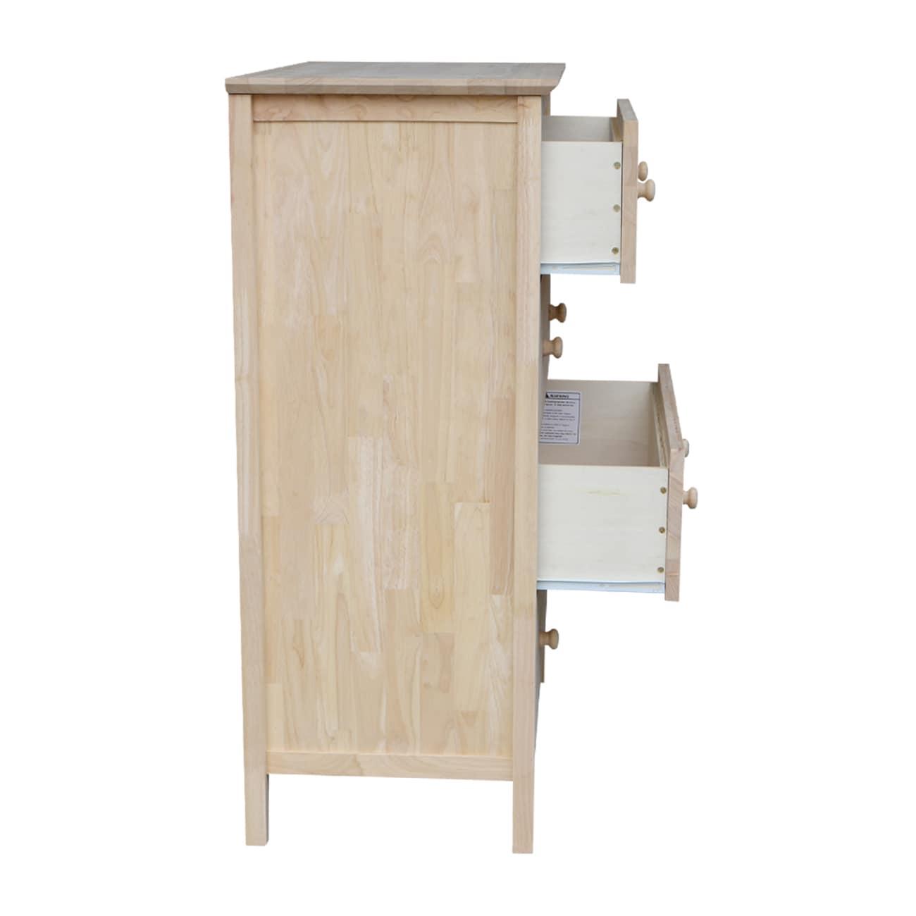 Brooklyn 4-Drawer Unfinished Wood Chest of Drawers